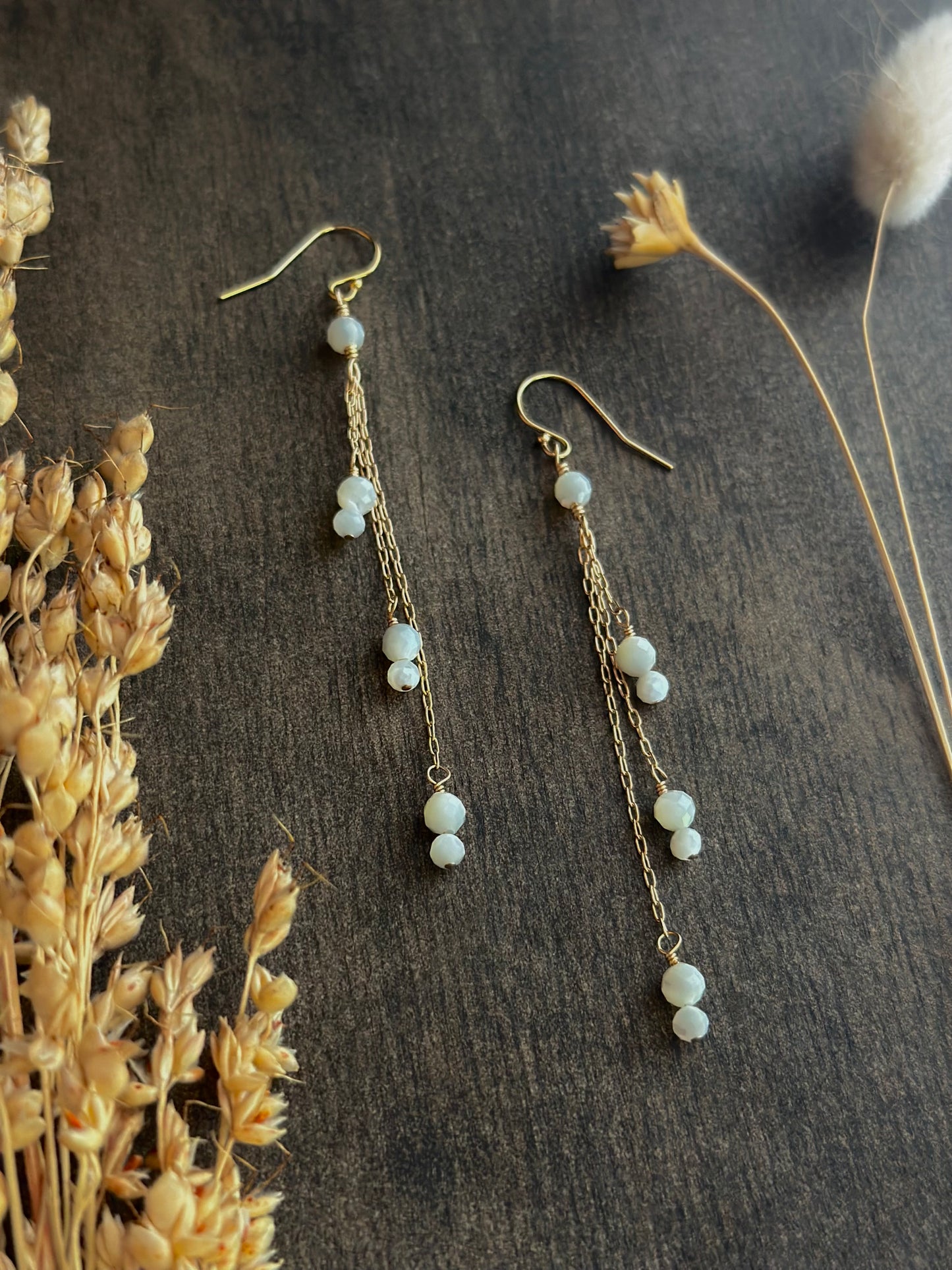 Mother of Pearl Waterfall Earrings