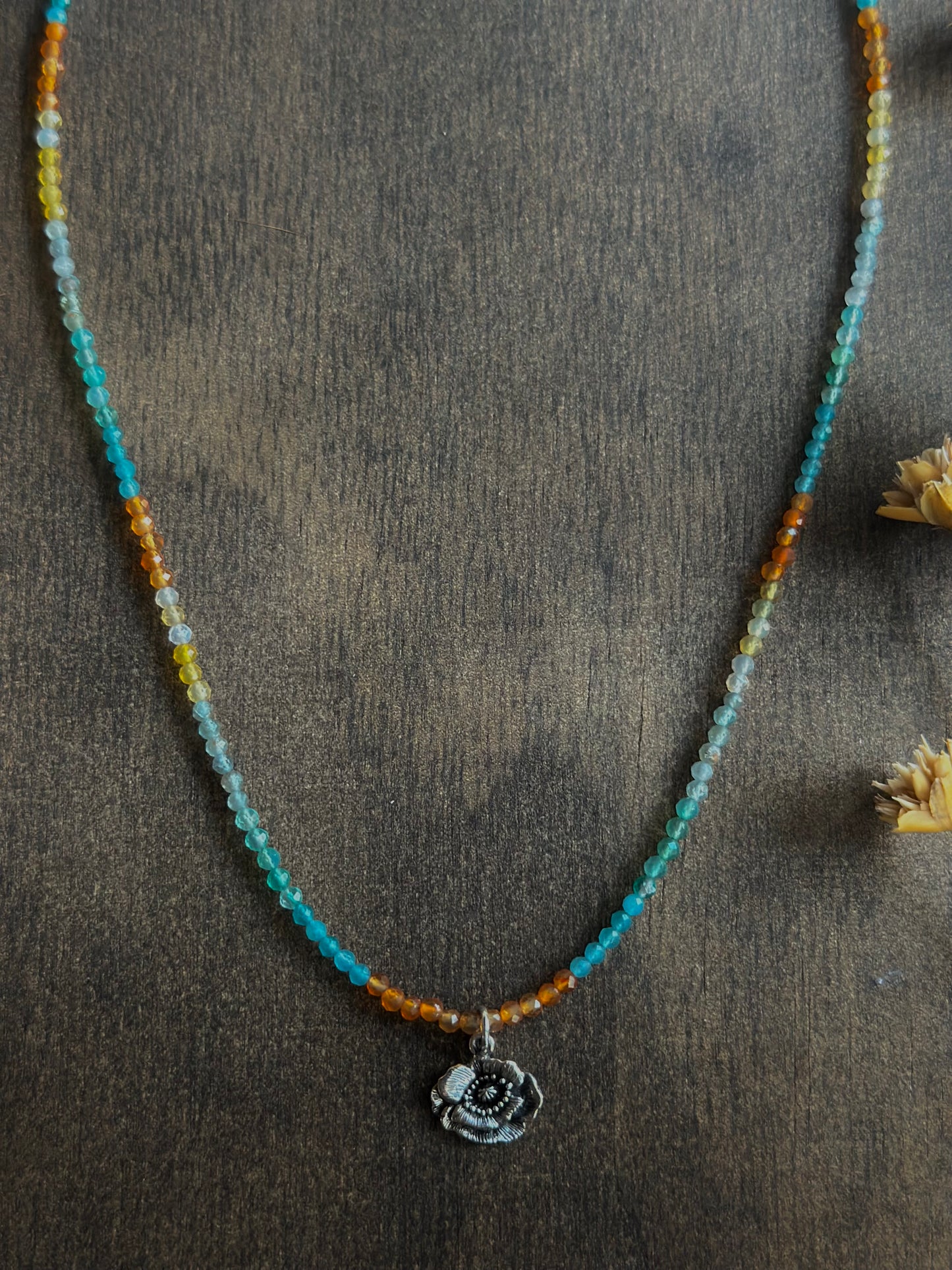 Poppy & Agate Necklace