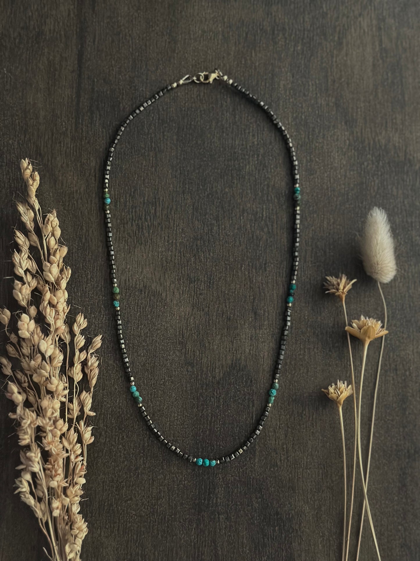 Pyrite & Turquoise Strand Necklace