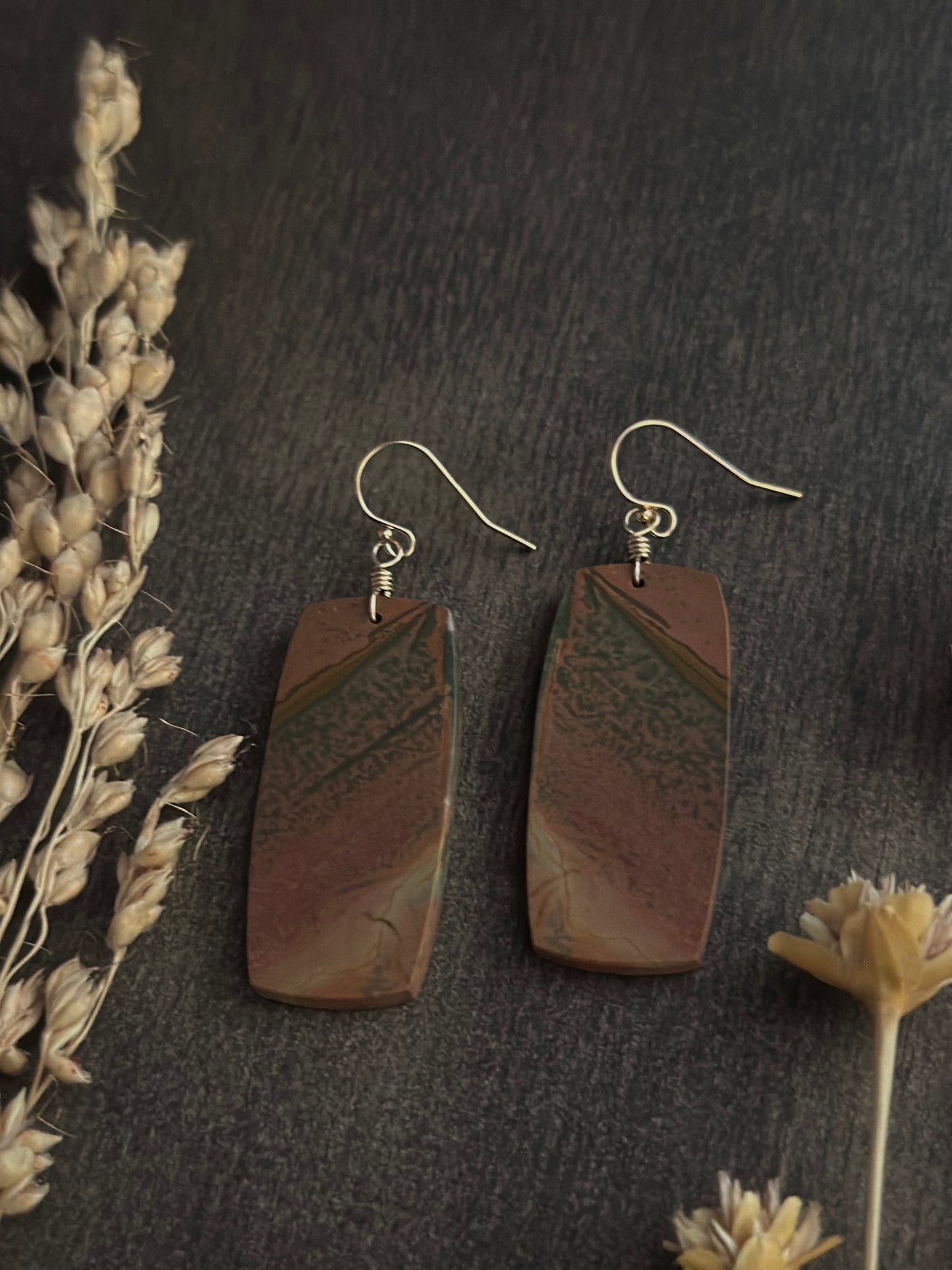 Red Creek Jasper Slab Earrings