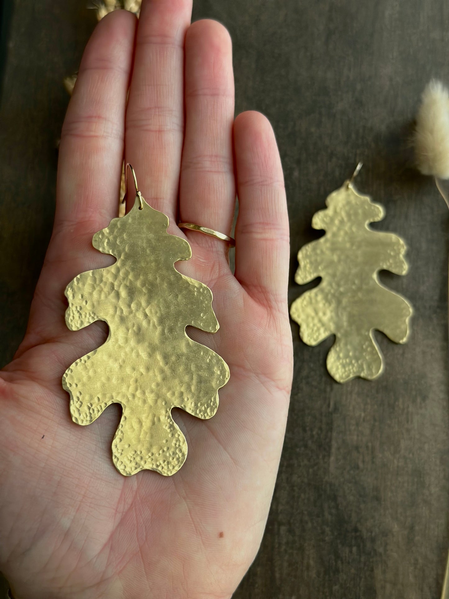 Handsawn Big Oak Earrings