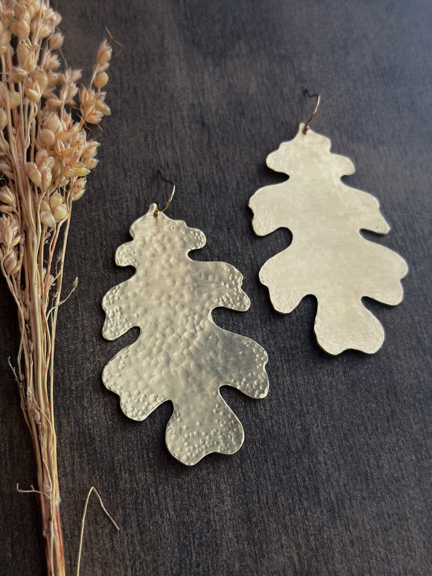 Handsawn Big Oak Earrings