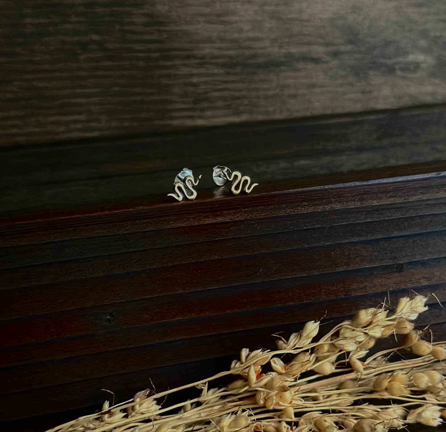 Tiny Snake Stud Earrings