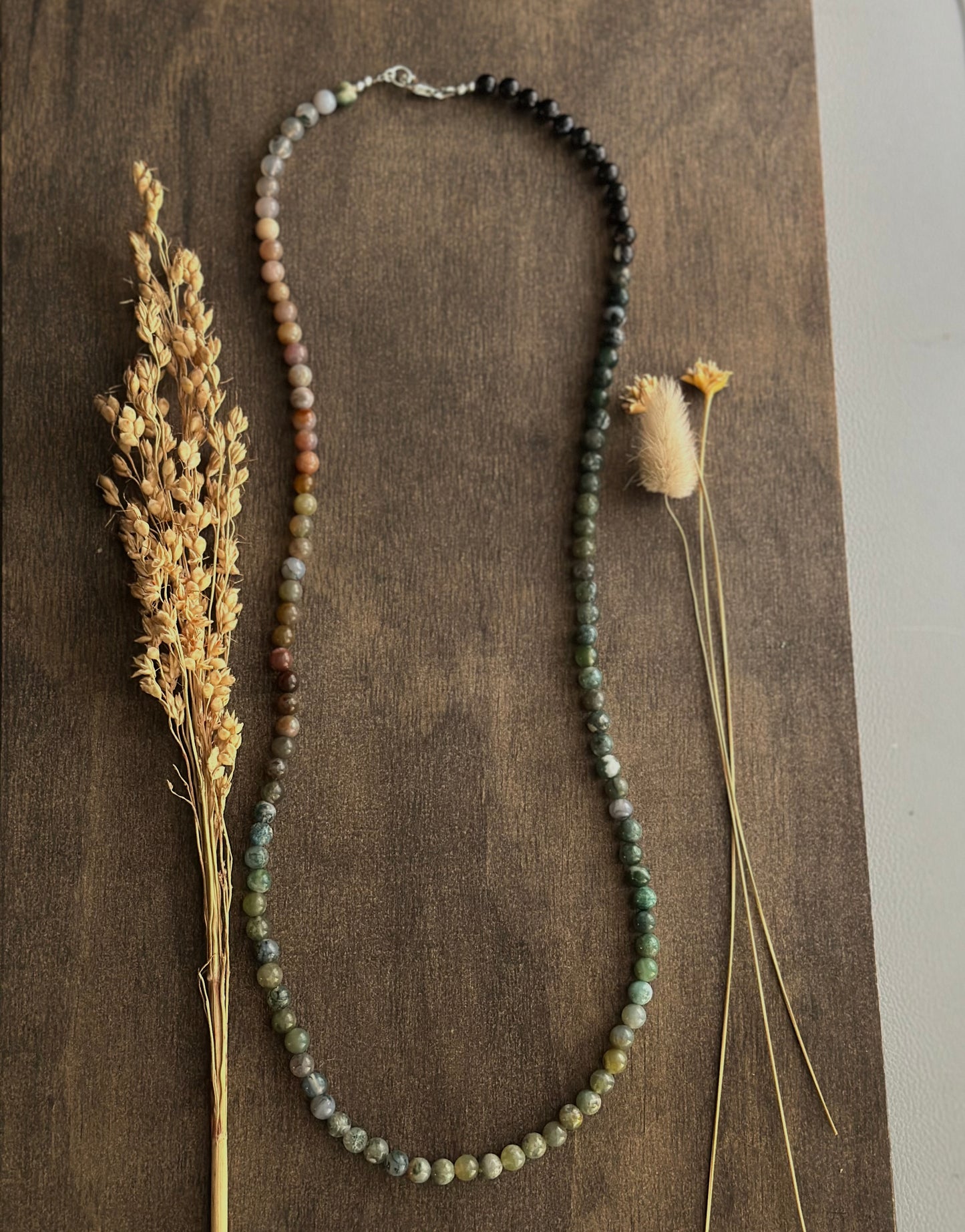 Indian & Moss Agate Necklace