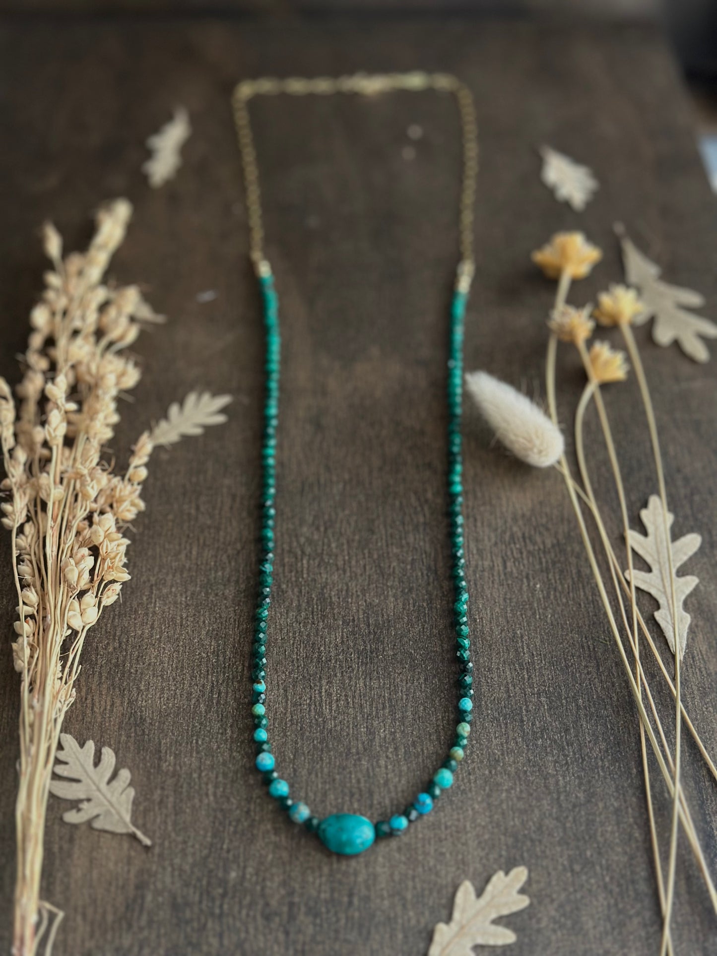 Turquoise & Malachite Layering Necklace