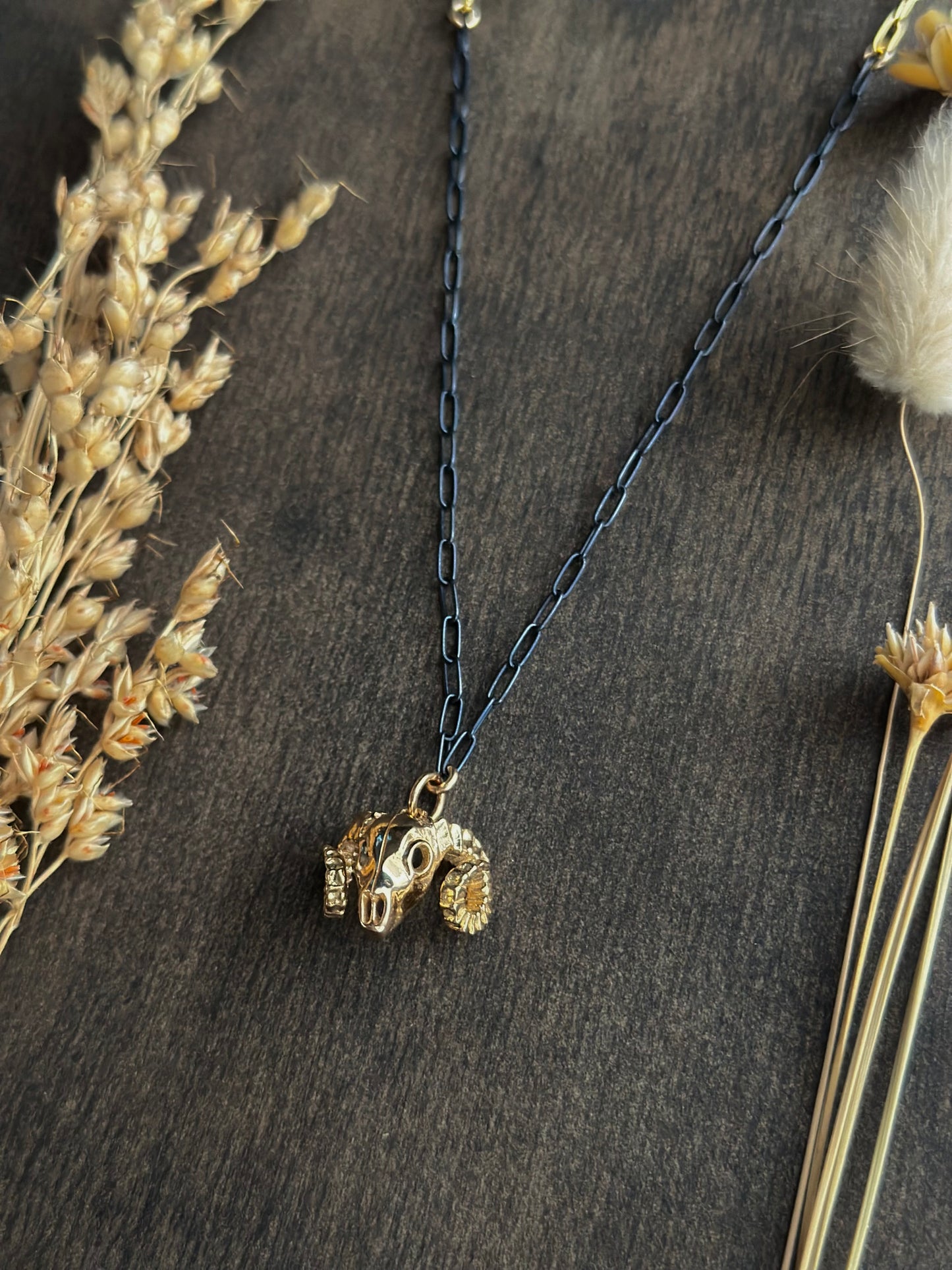 Ram Skull Necklace