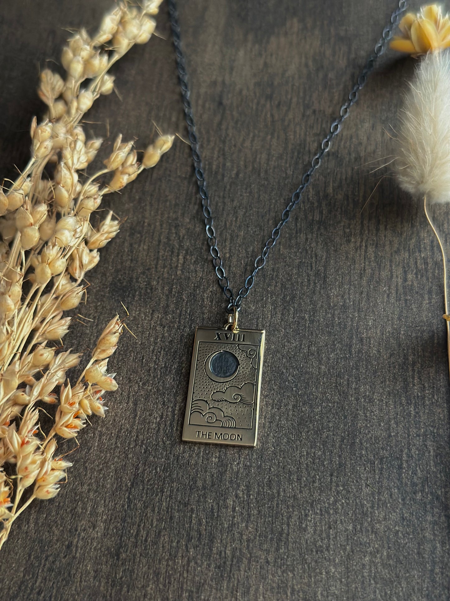 Moon Tarot Card Necklace