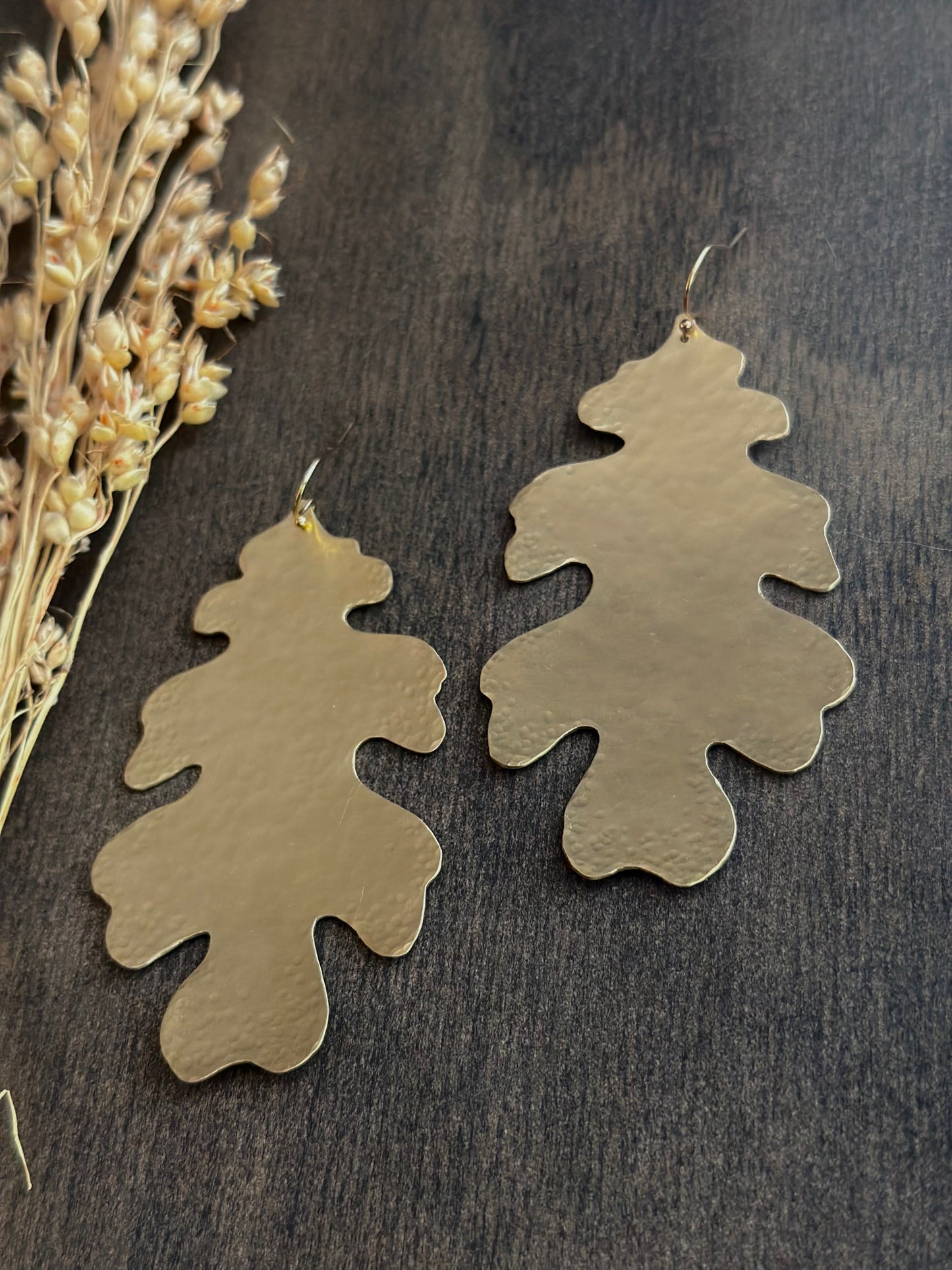 Handsawn Big Oak Earrings