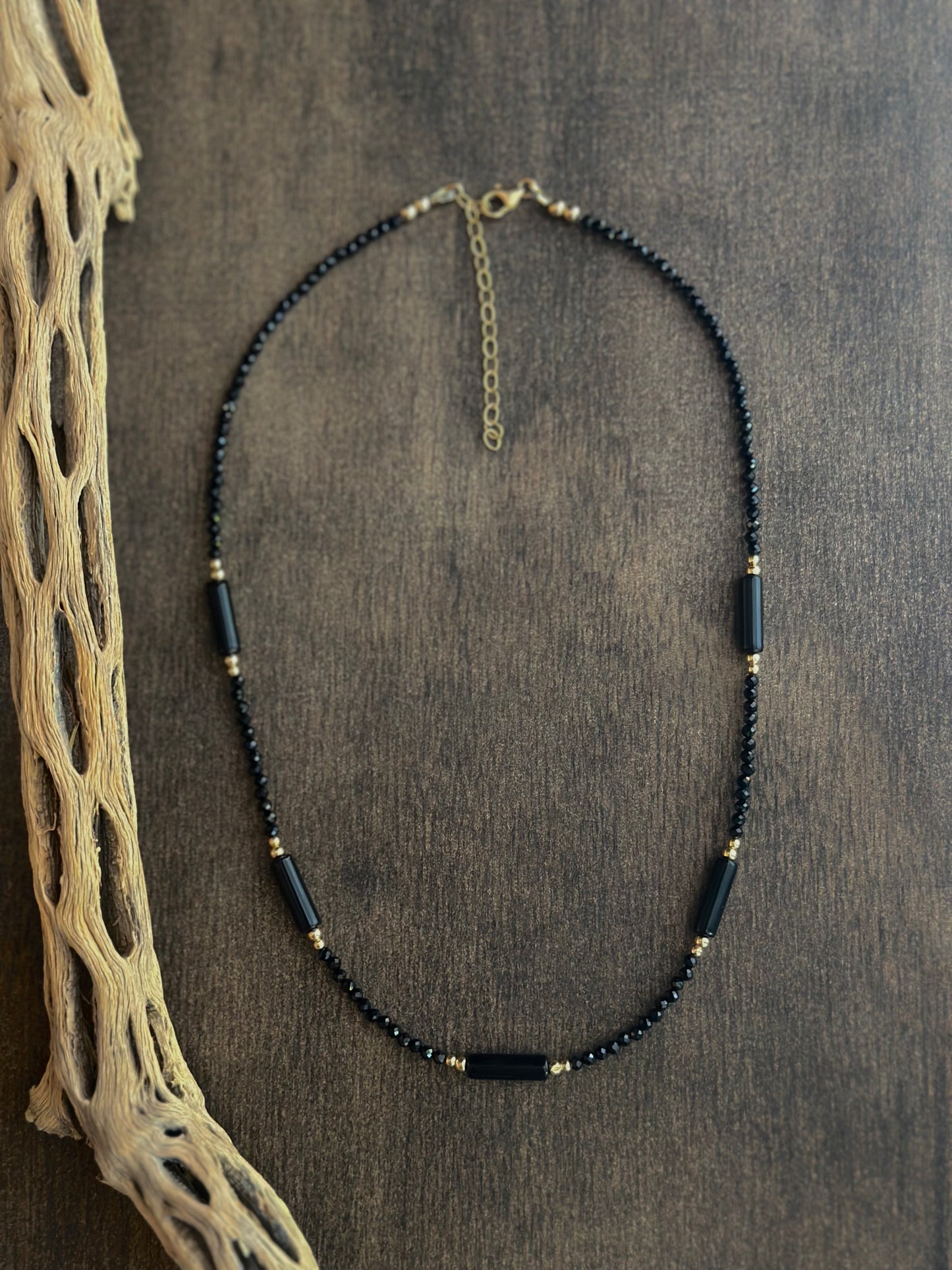 Black Spinel & Onyx Necklace