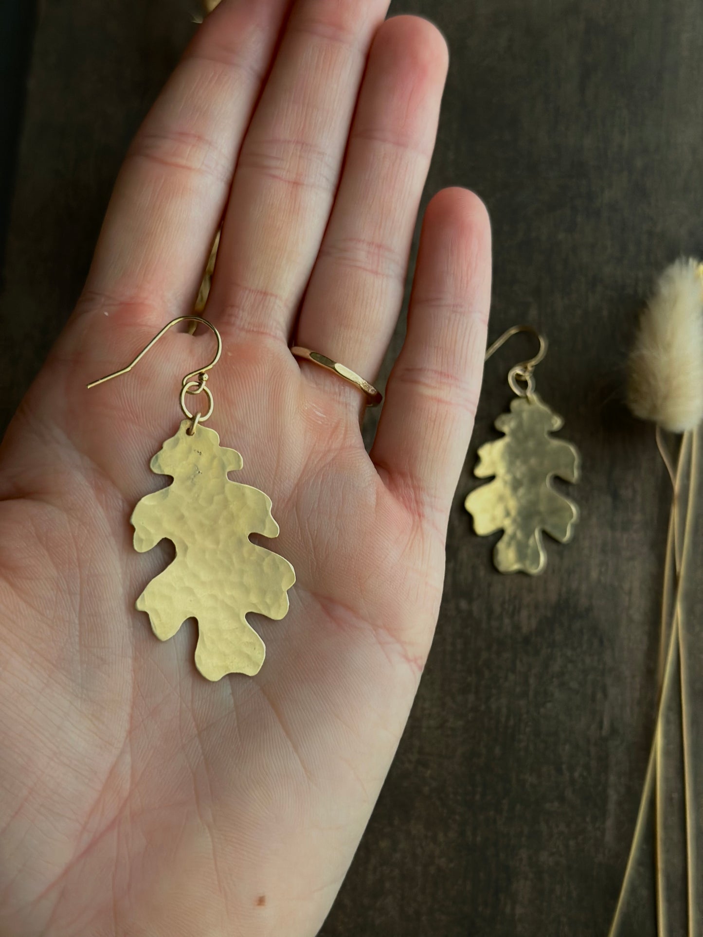 Handsawn Lil Oak Earrings