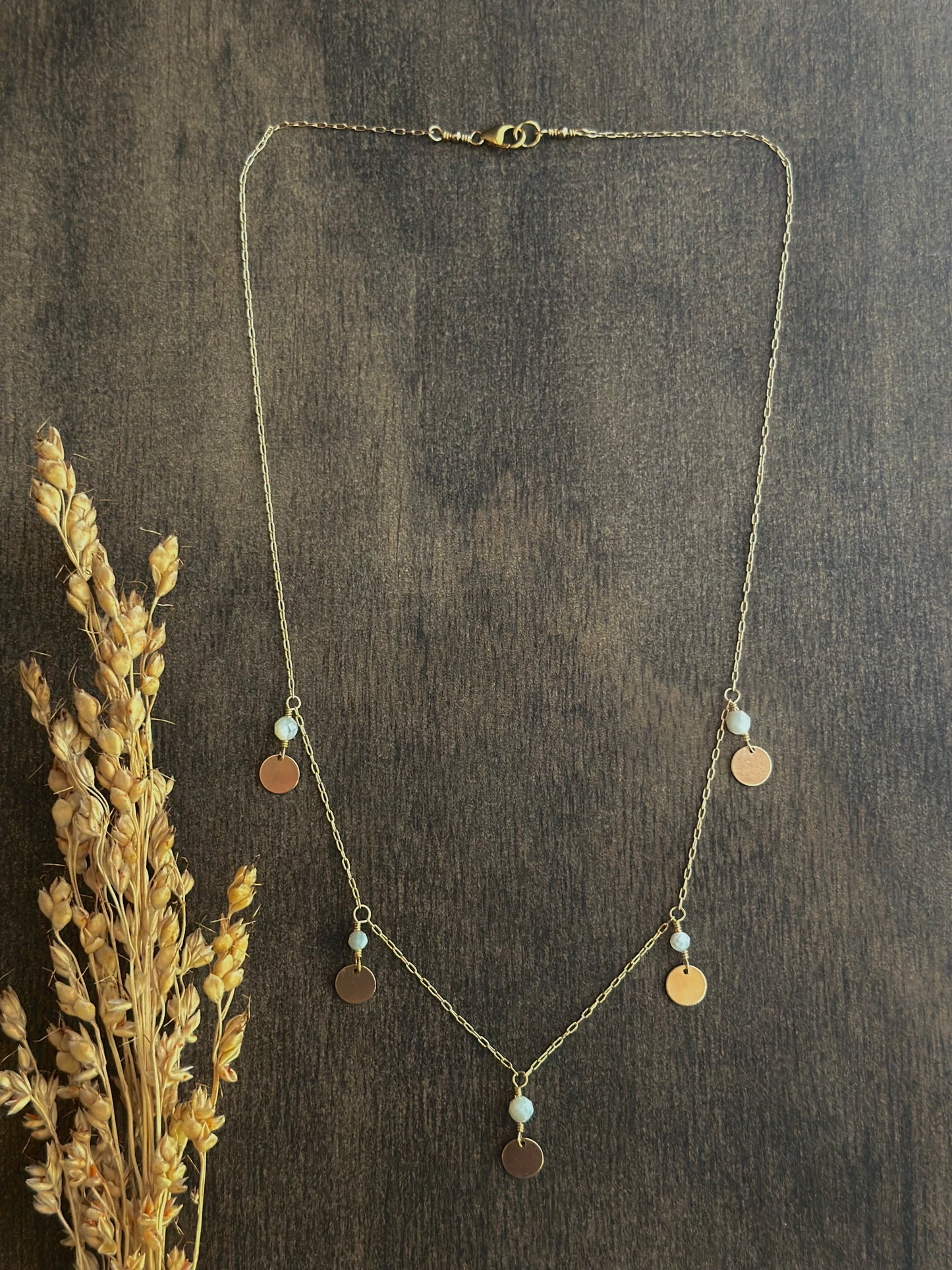 Mother of Pearl Dangle Necklace