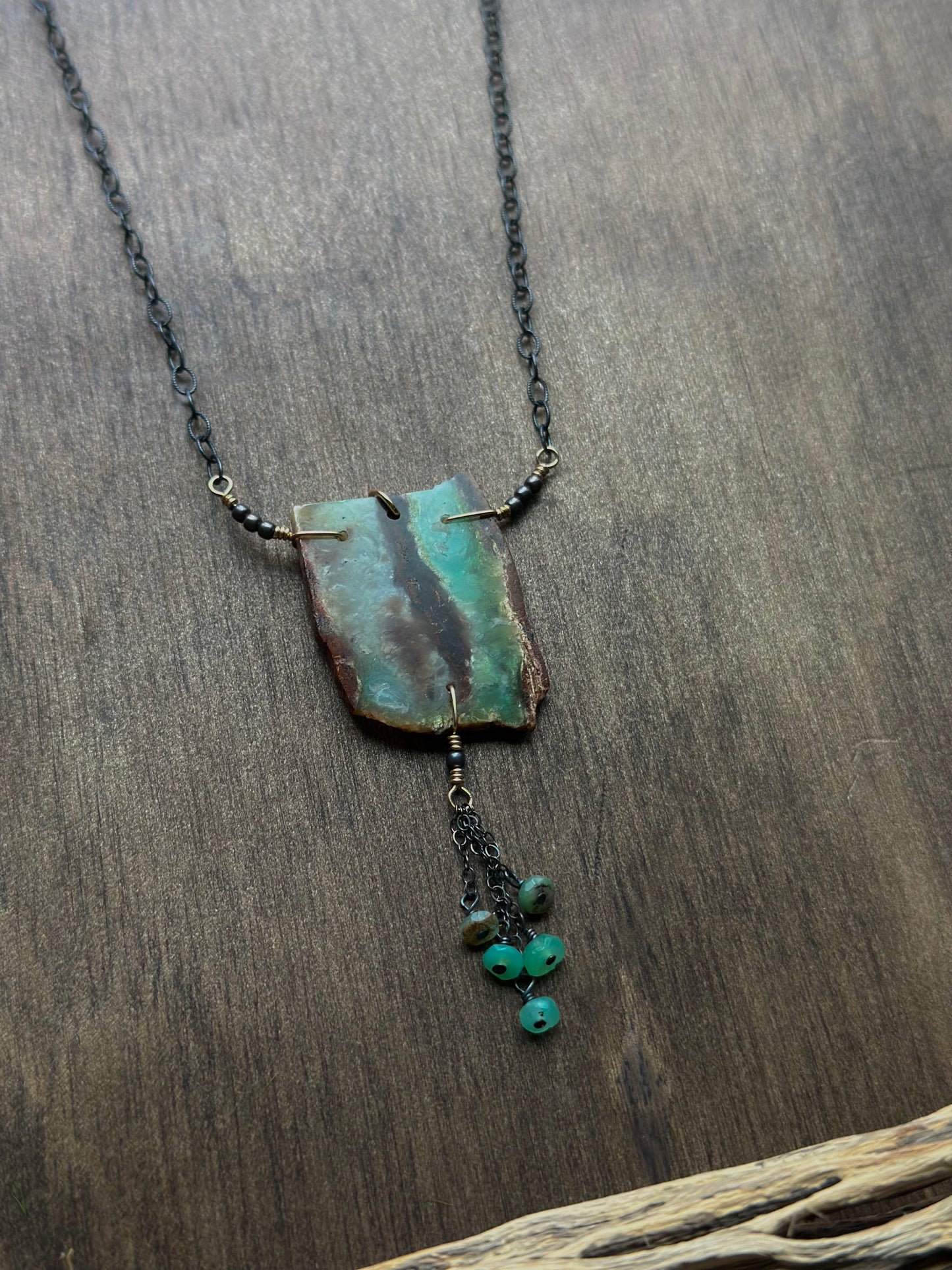 Chrysoprase Slab Necklace