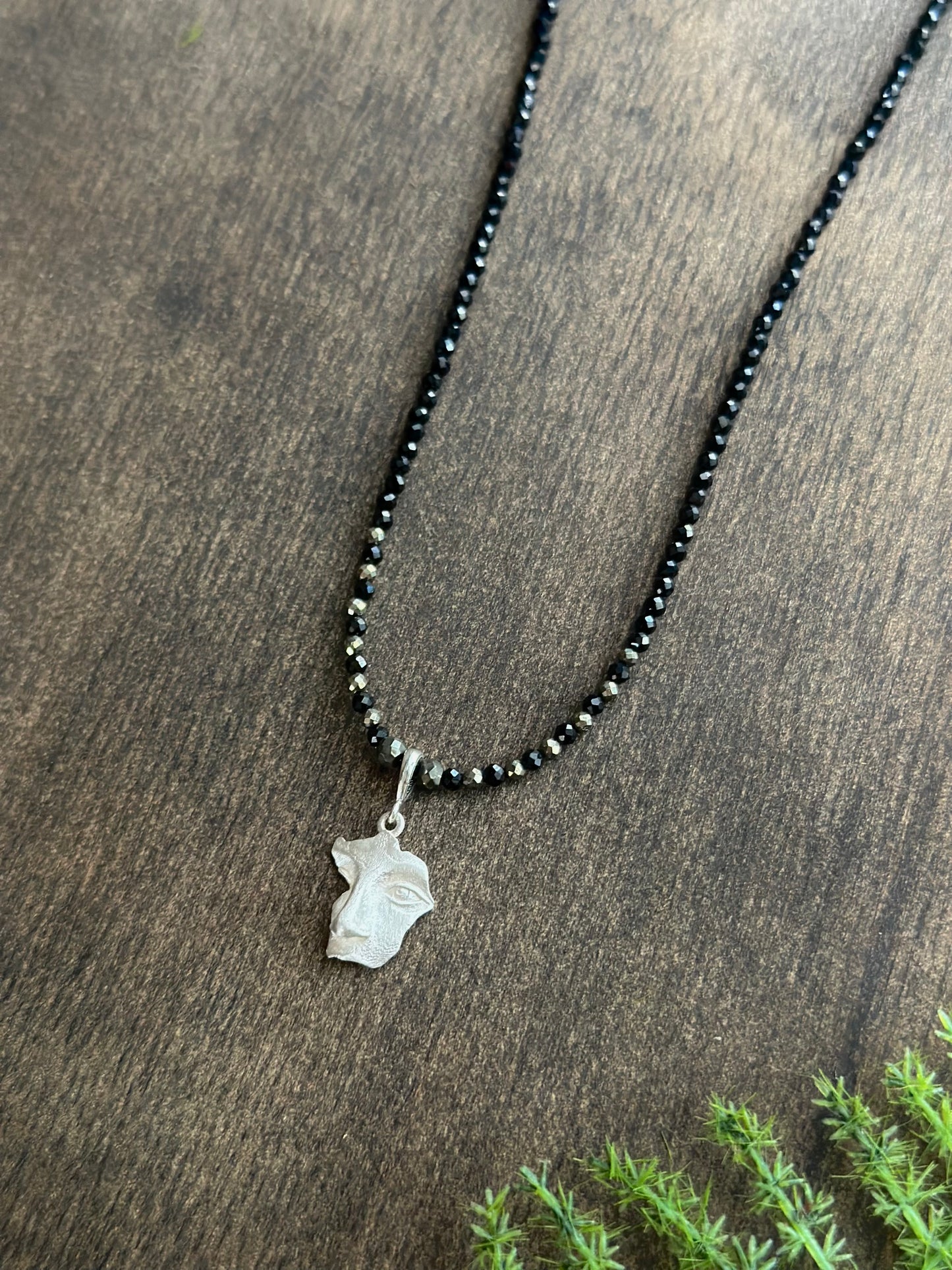 Oracle & Black Spinel/Pyrite Necklace