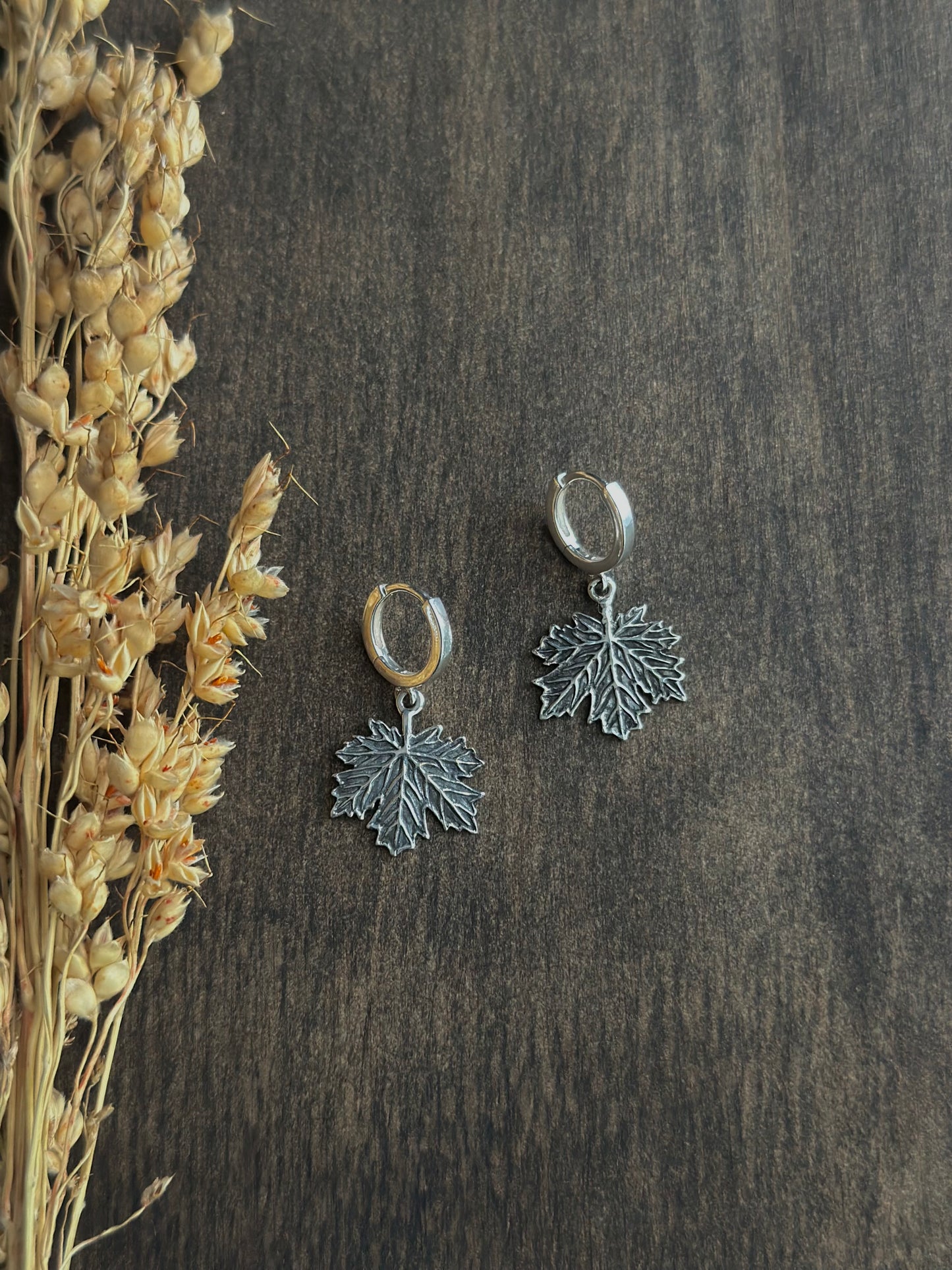 Maple Leaf Huggie Hoop