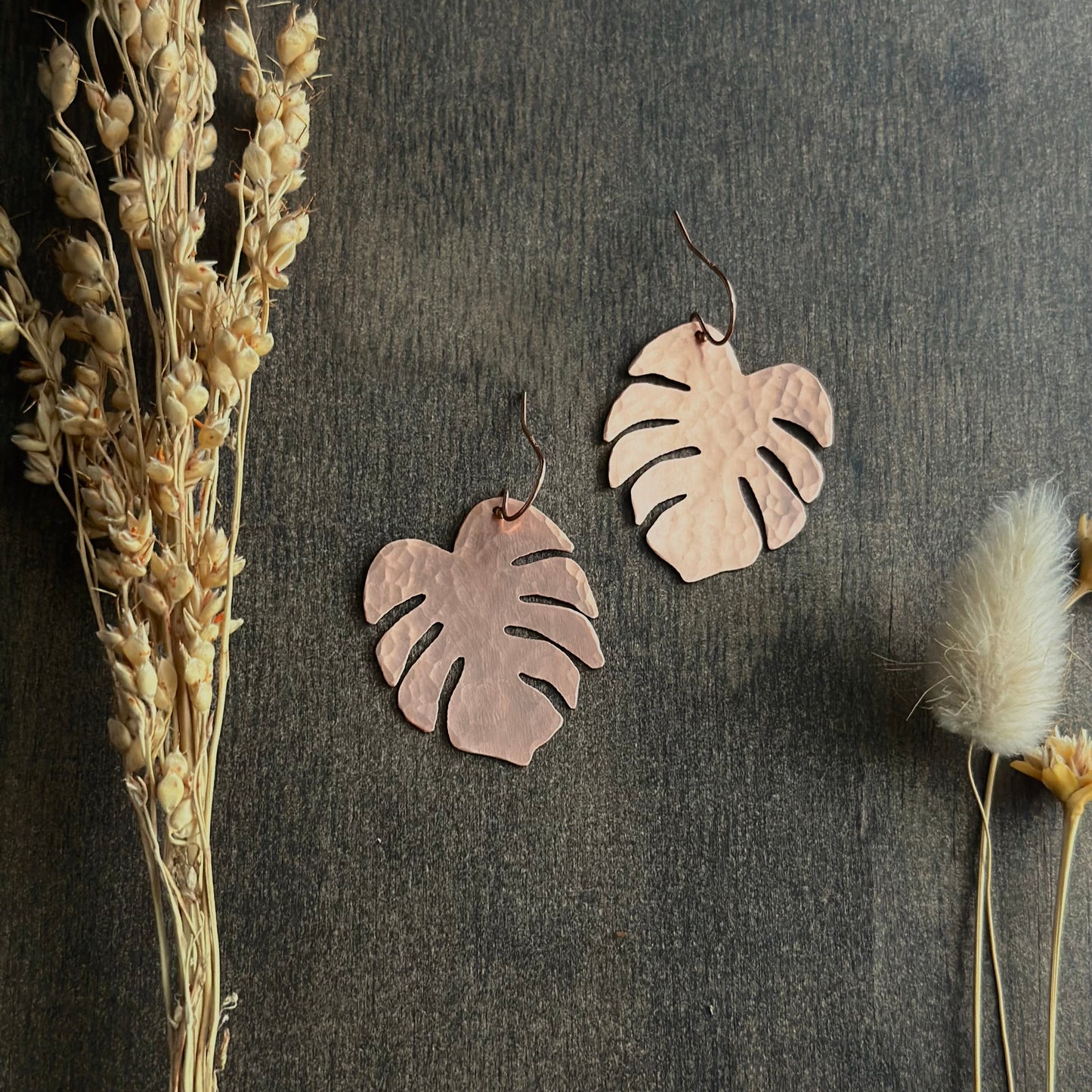 Handsawn Lil Monstera Earrings