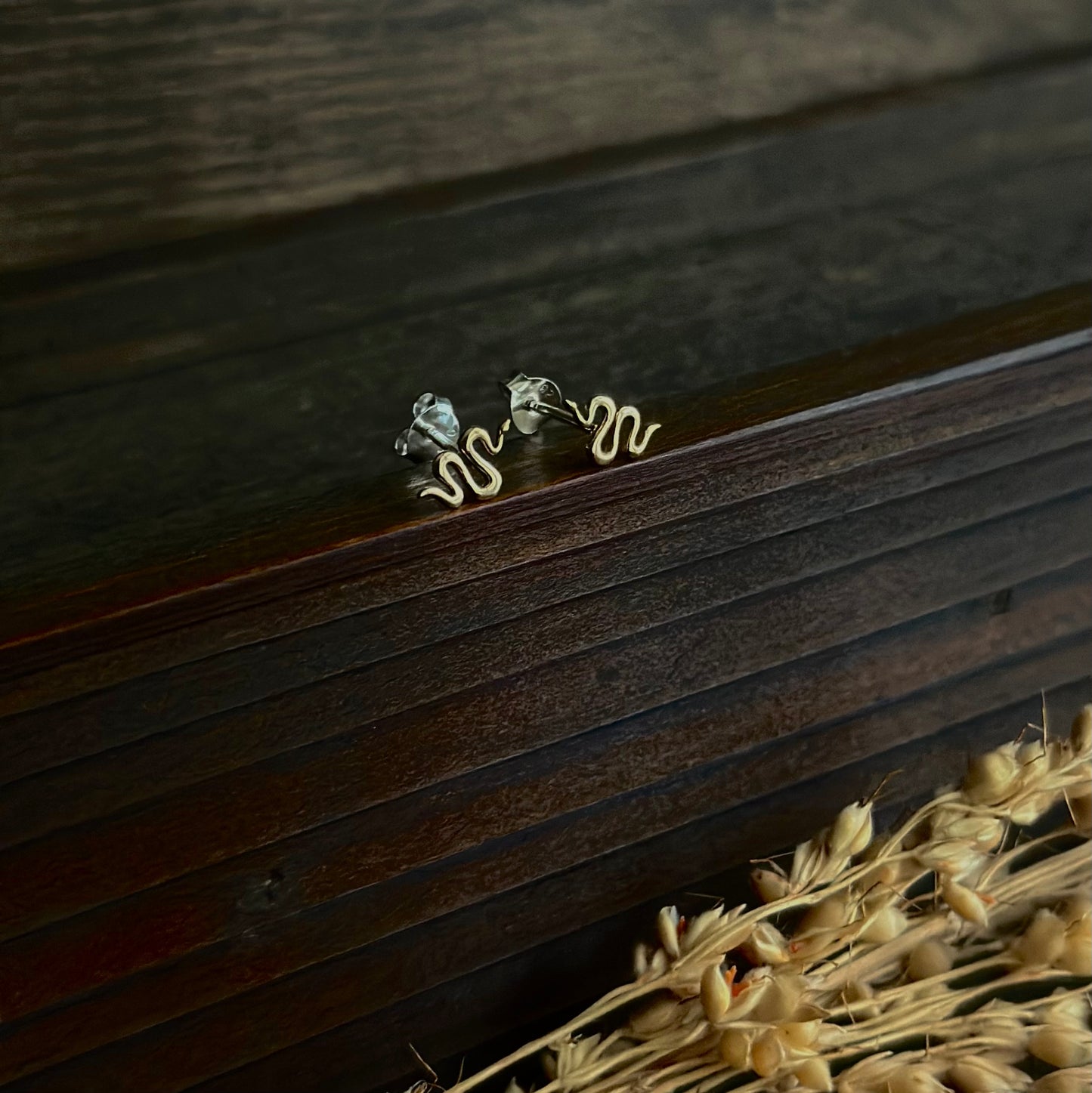 Tiny Snake Stud Earrings