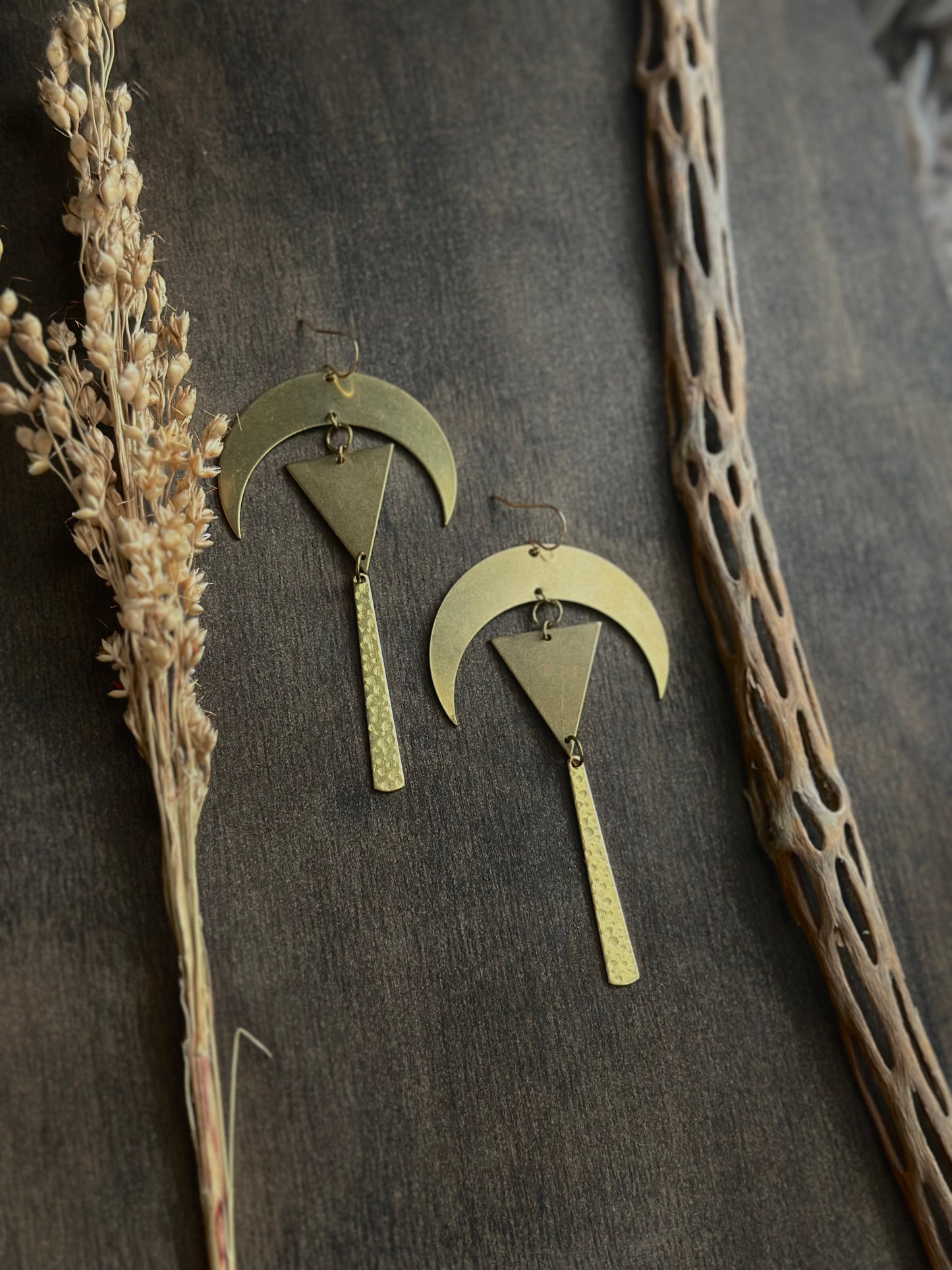 Big Crescent Drop Earrings