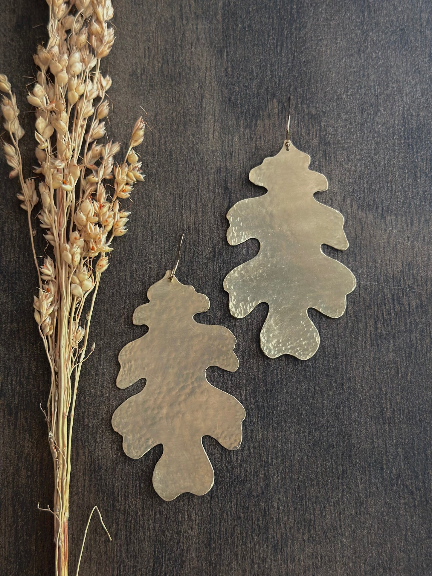 Handsawn Big Oak Earrings