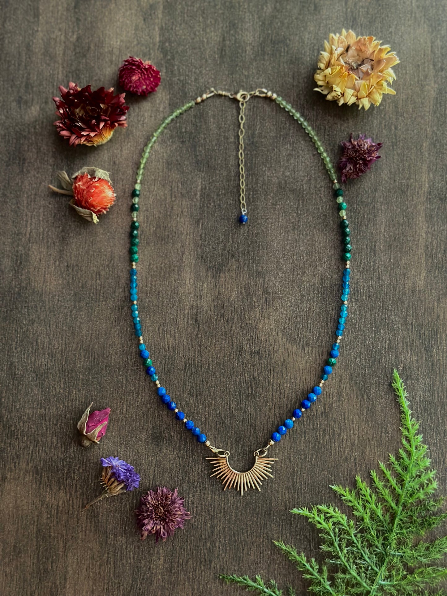 Lapis, Apatite, Malachite & Peridot Necklace