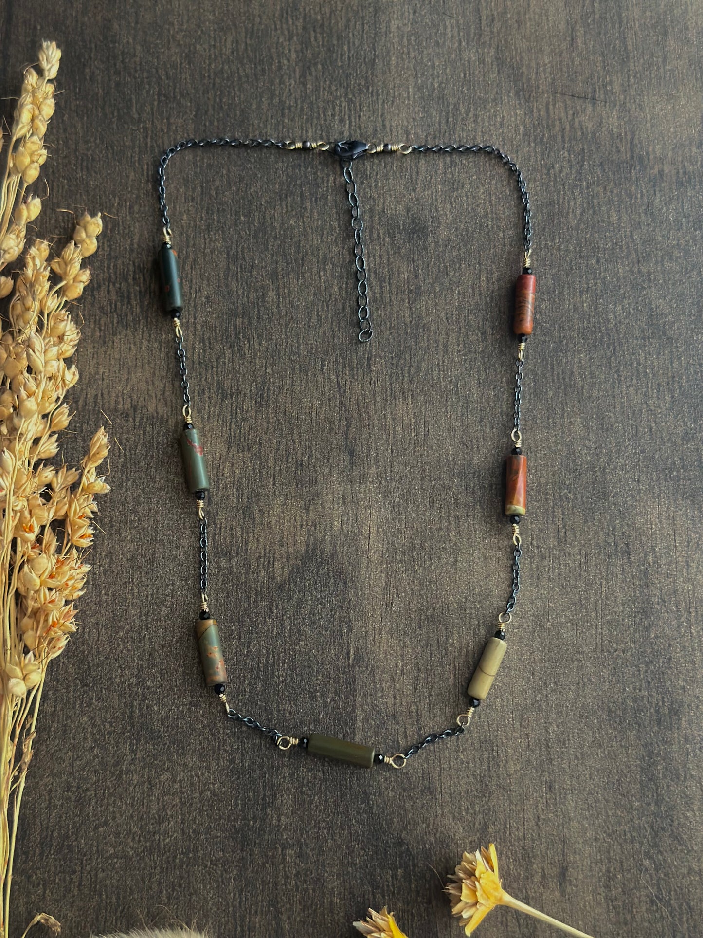 Red Creek Jasper Wrapped Necklace