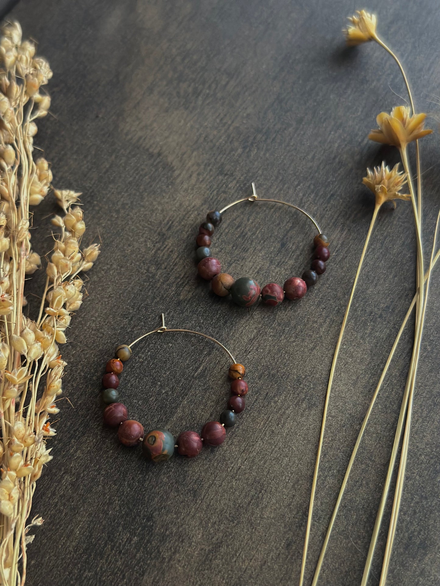Picasso Jasper Hoop Earrings