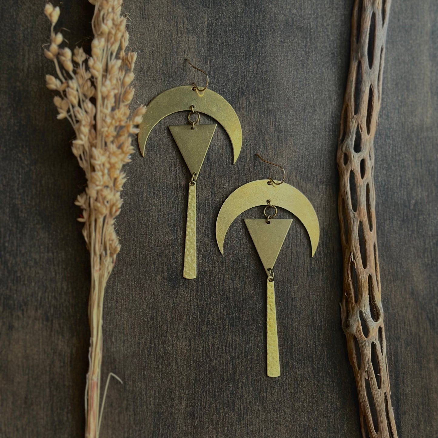 Big Crescent Drop Earrings