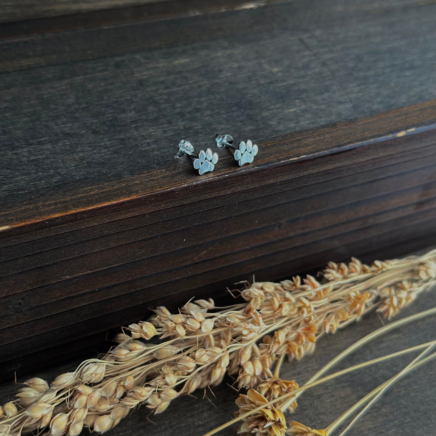 Paw Print Stud Earrings