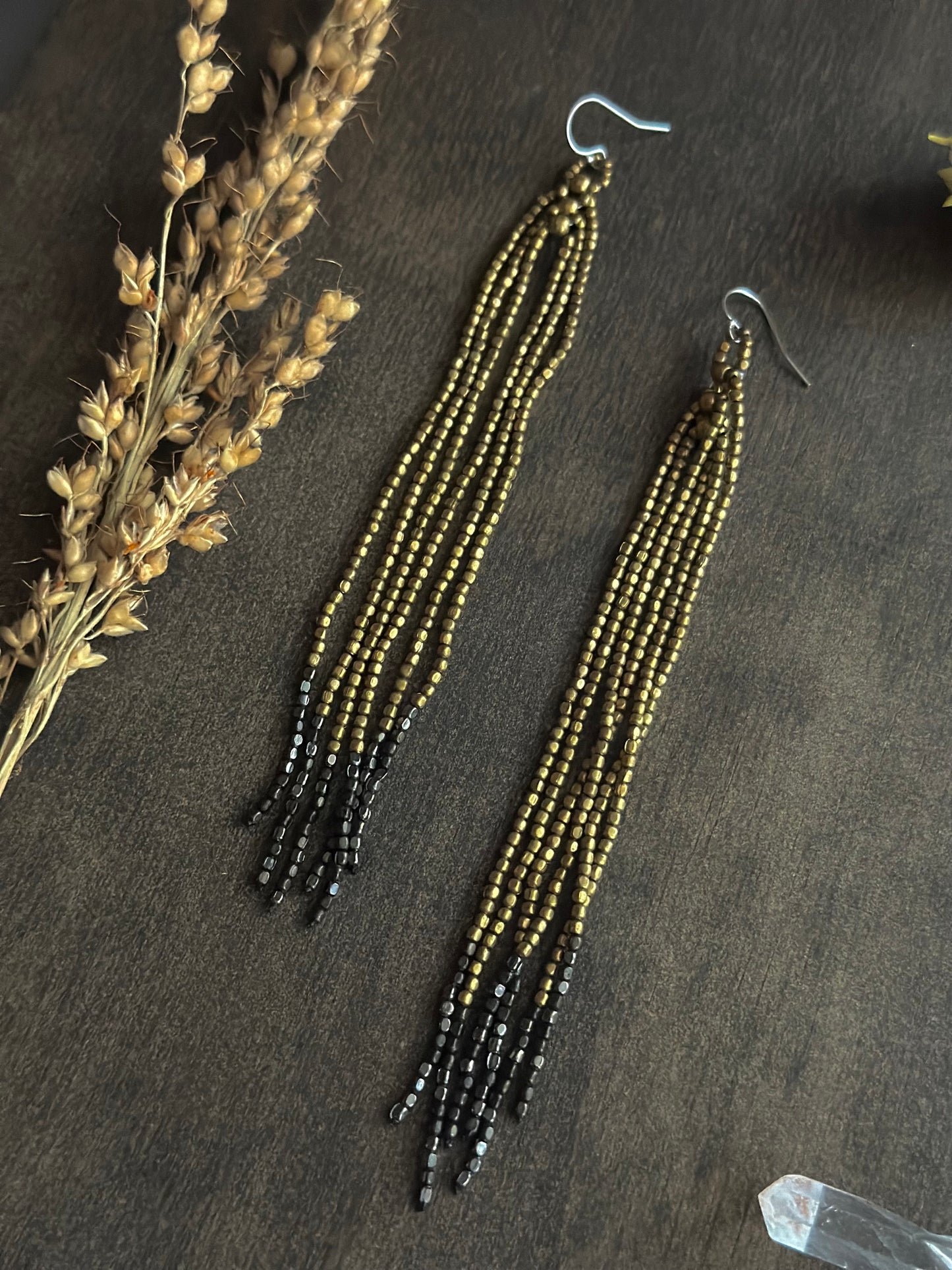 Beaded Tassel Earrings