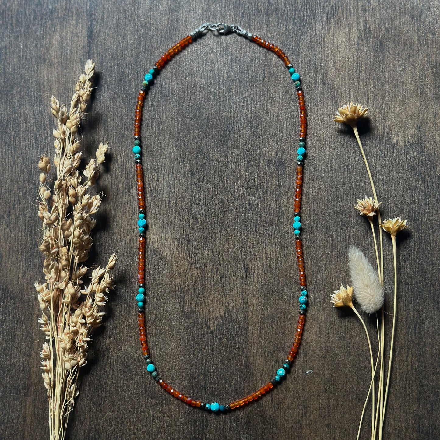 Botswana Agate I Pyrite I Turquoise Necklace