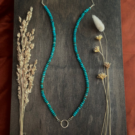 Hubei Turquoise Charm/Ring Keeper Necklace