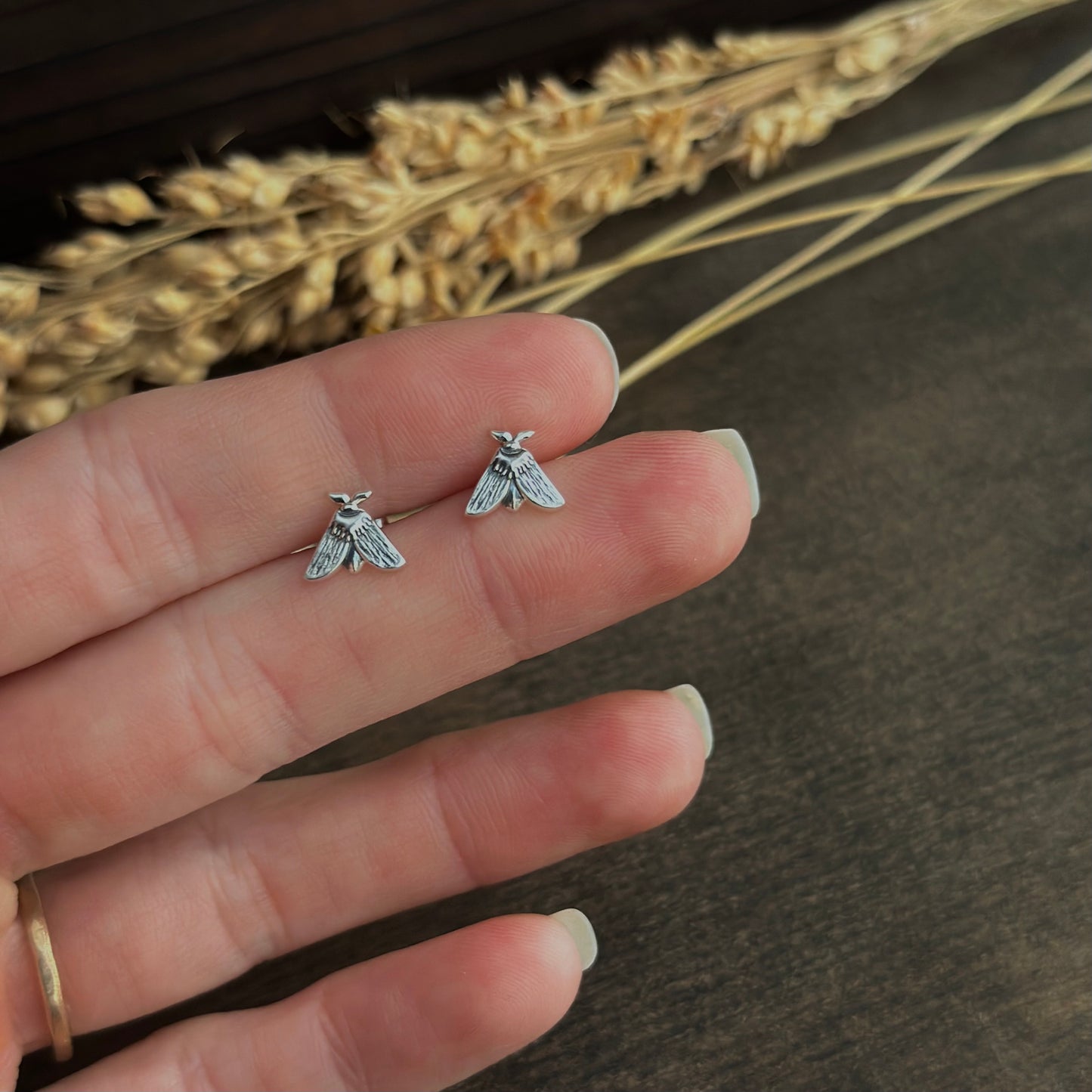 Moth Stud Earrings