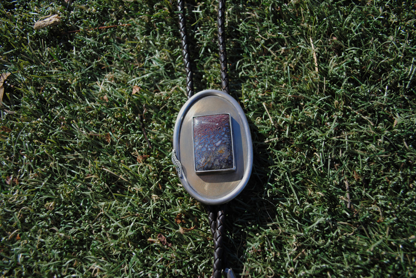 Agatized Dinosaur Bone Bolo Tie