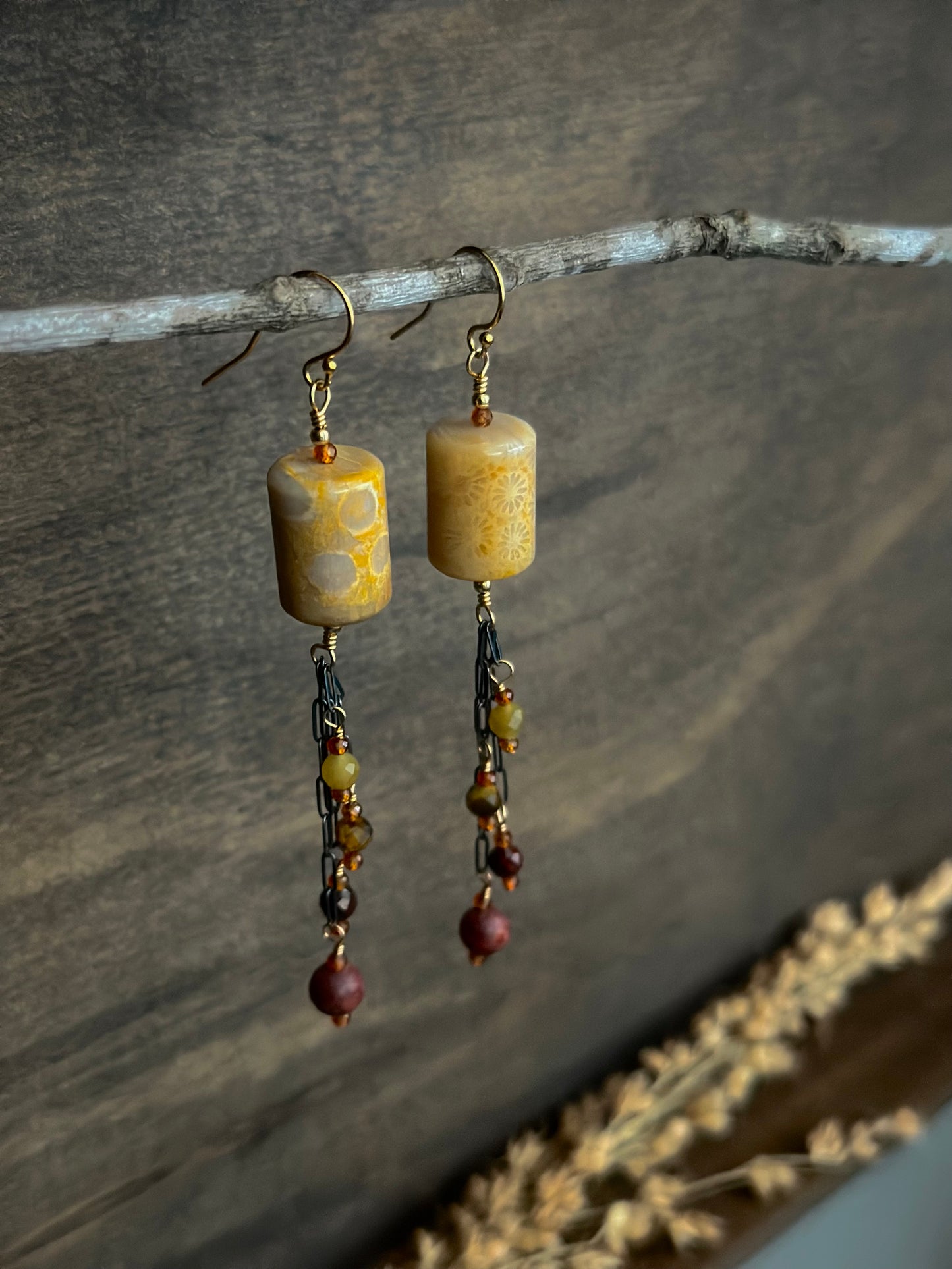 Fossil Coral Earrings