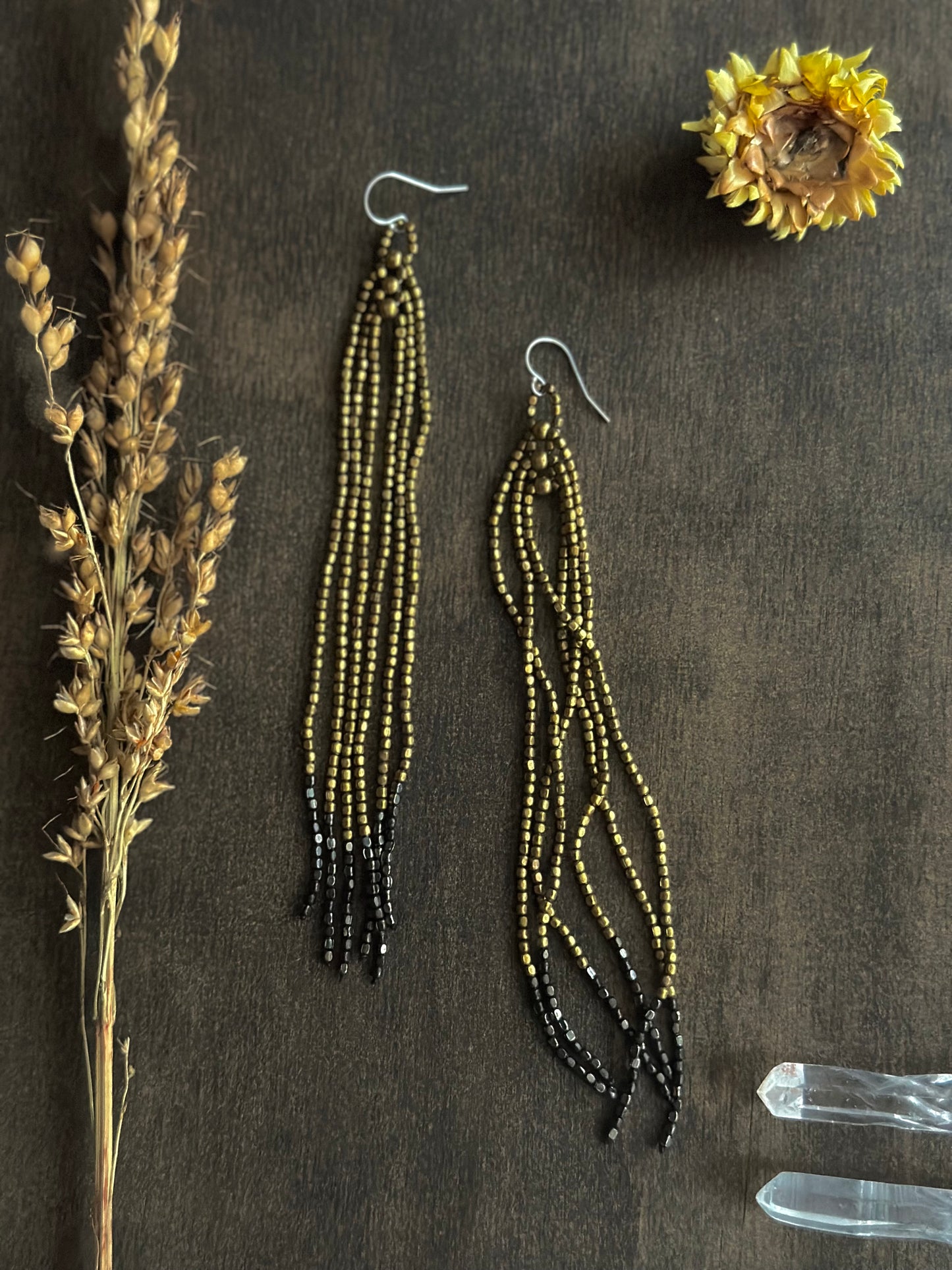 Beaded Tassel Earrings