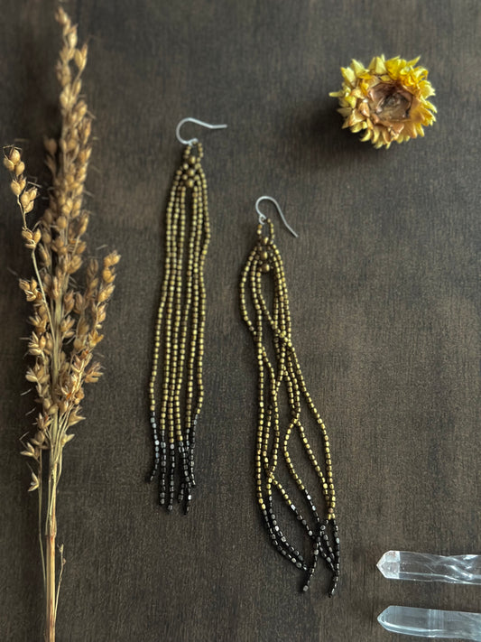 Beaded Tassel Earrings