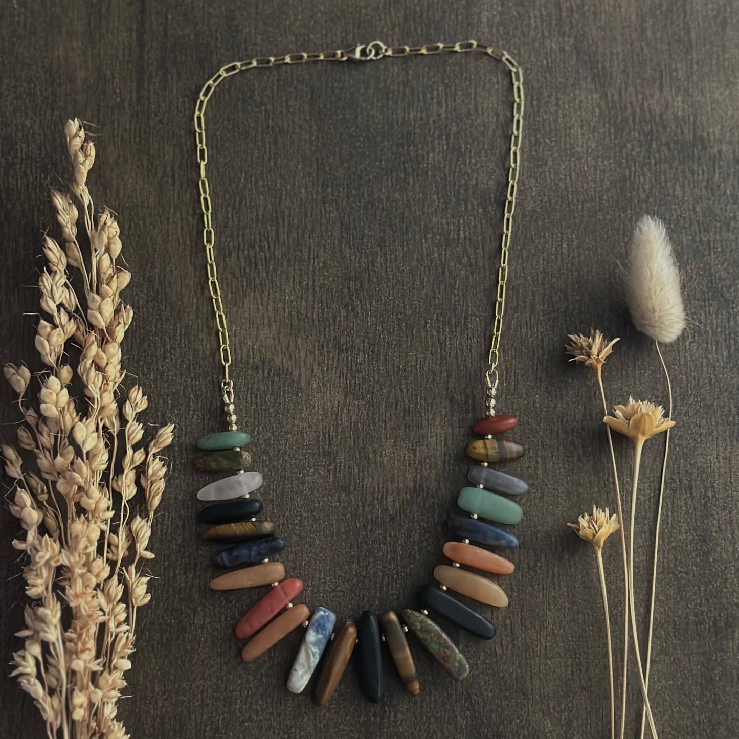 Mixed Pebble Necklace