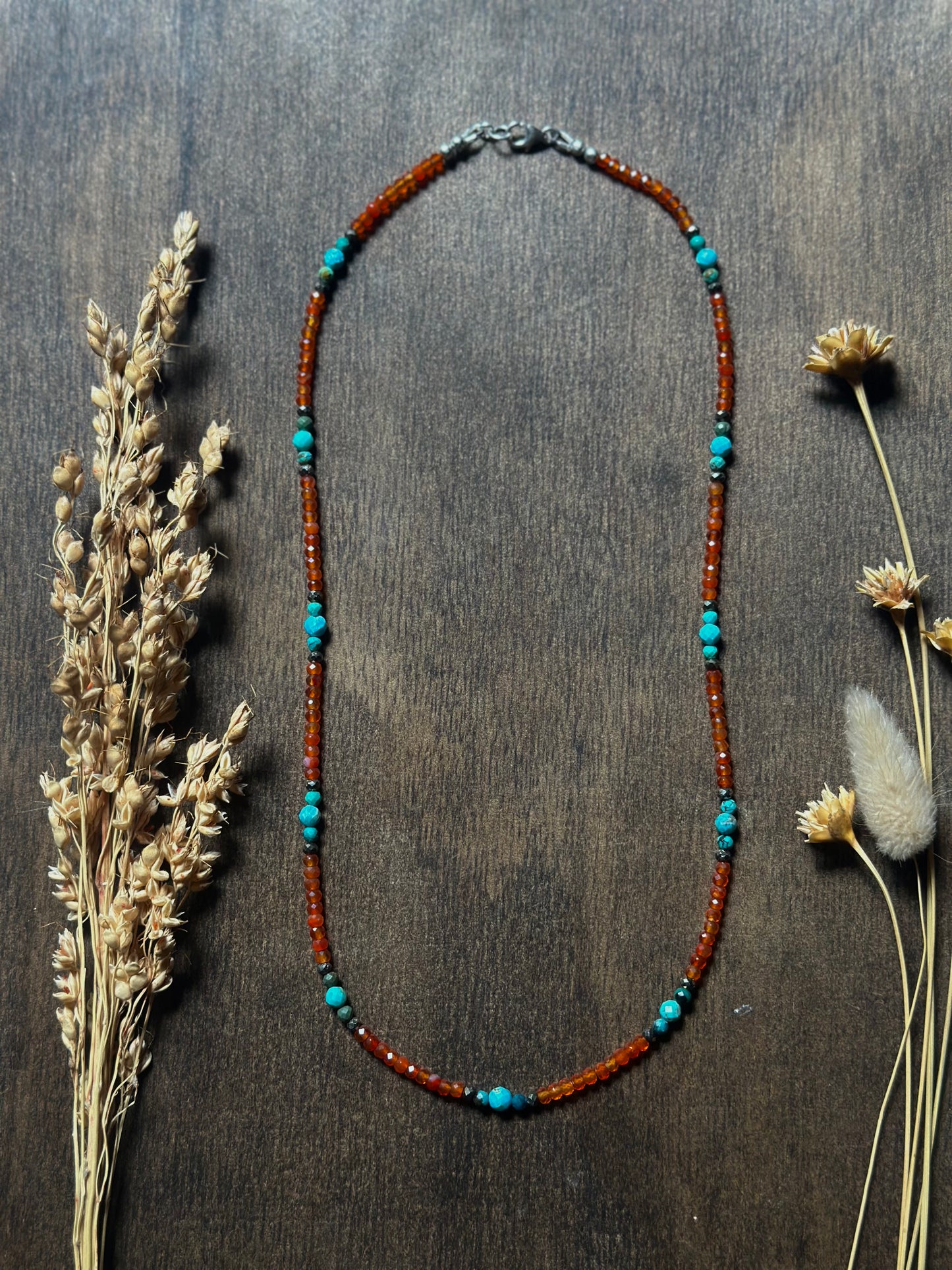 Botswana Agate I Pyrite I Turquoise Necklace