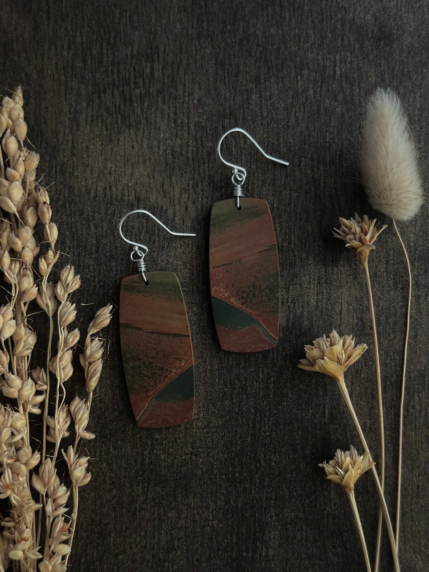 Red Creek Jasper Slab Earrings