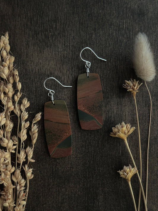 Red Creek Jasper Slab Earrings