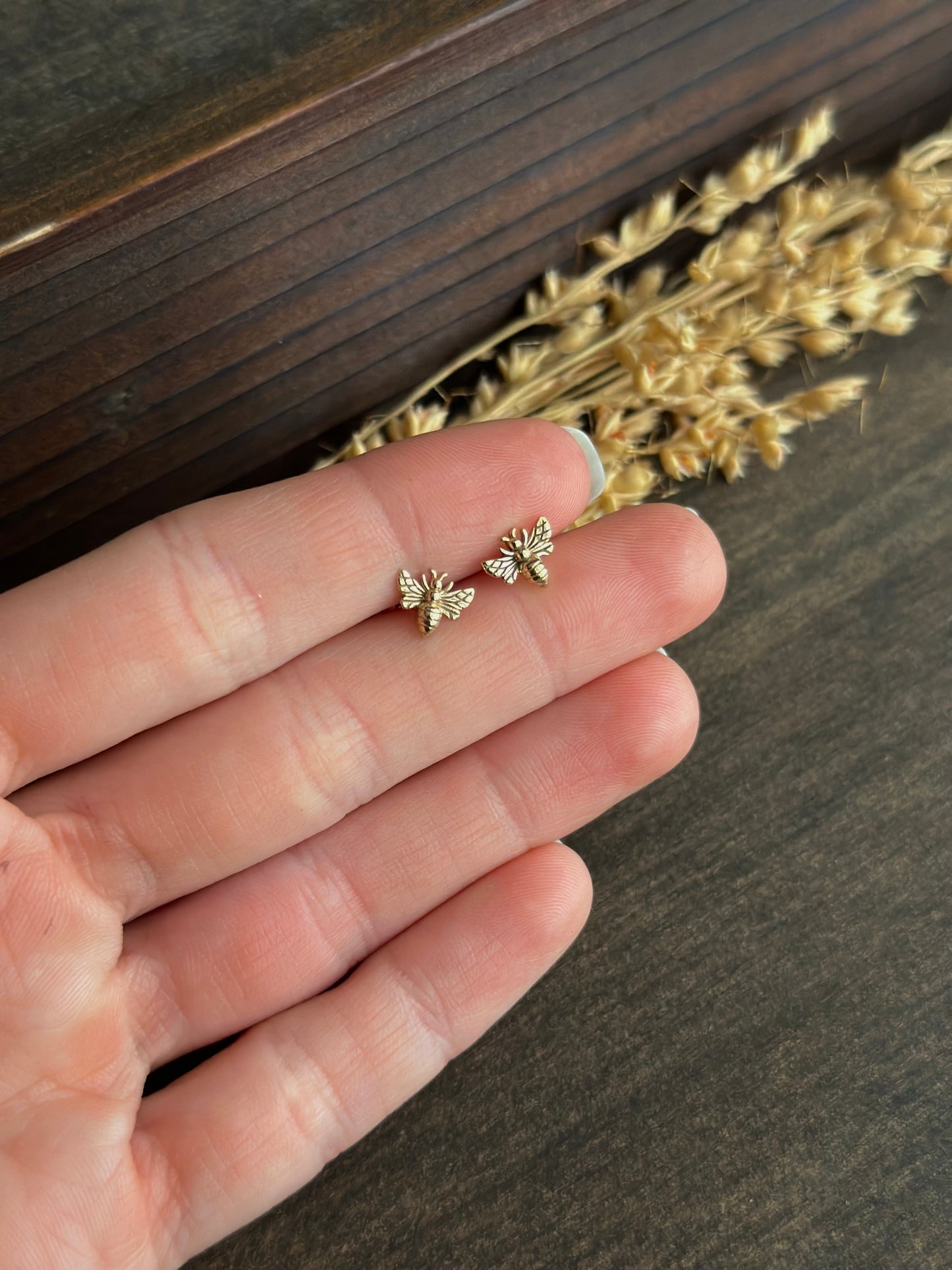 Tiny Bee Stud Earrings