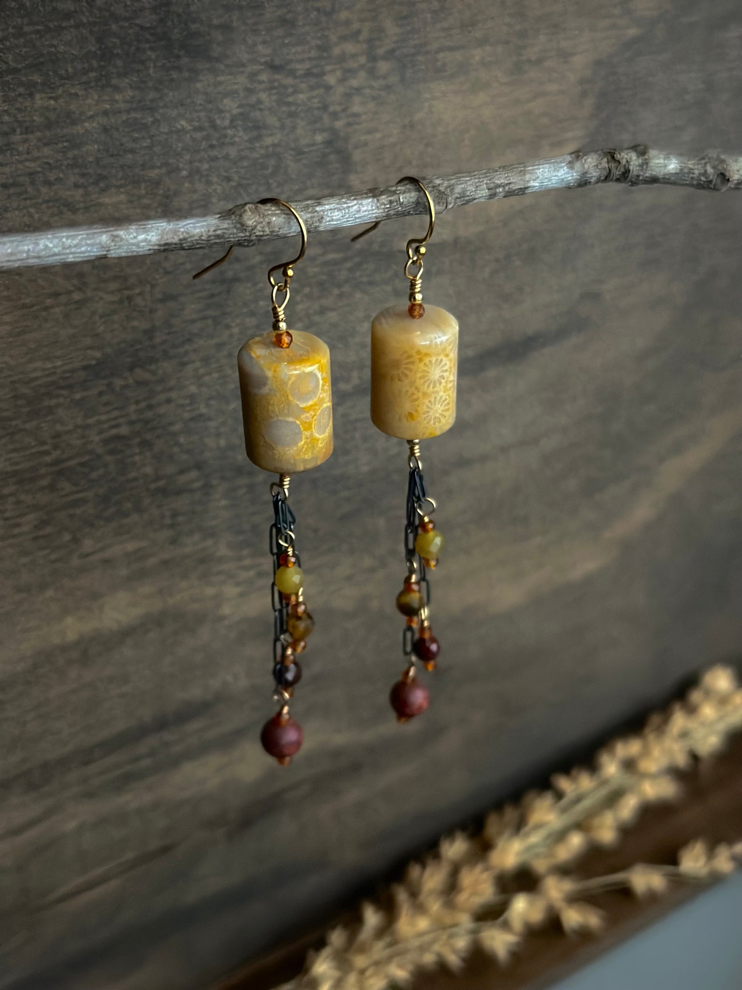 Fossil Coral Earrings