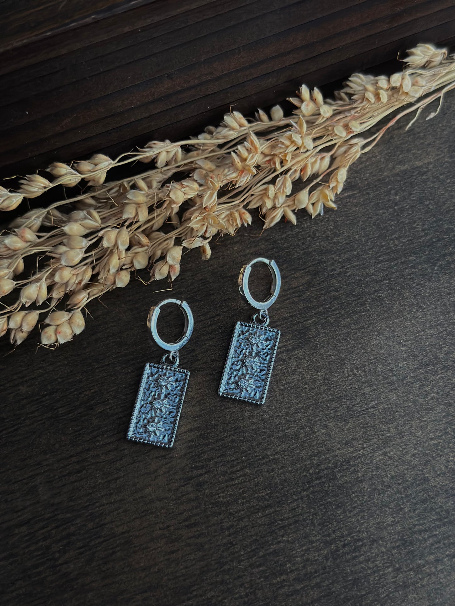 Starry Tablet Huggie Earrings
