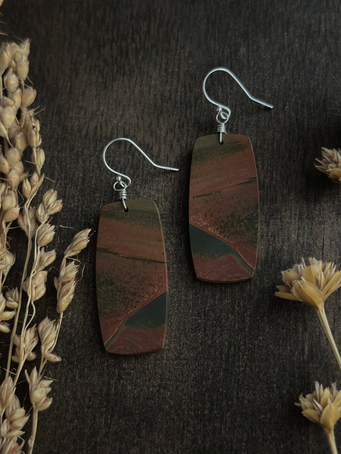 Red Creek Jasper Slab Earrings