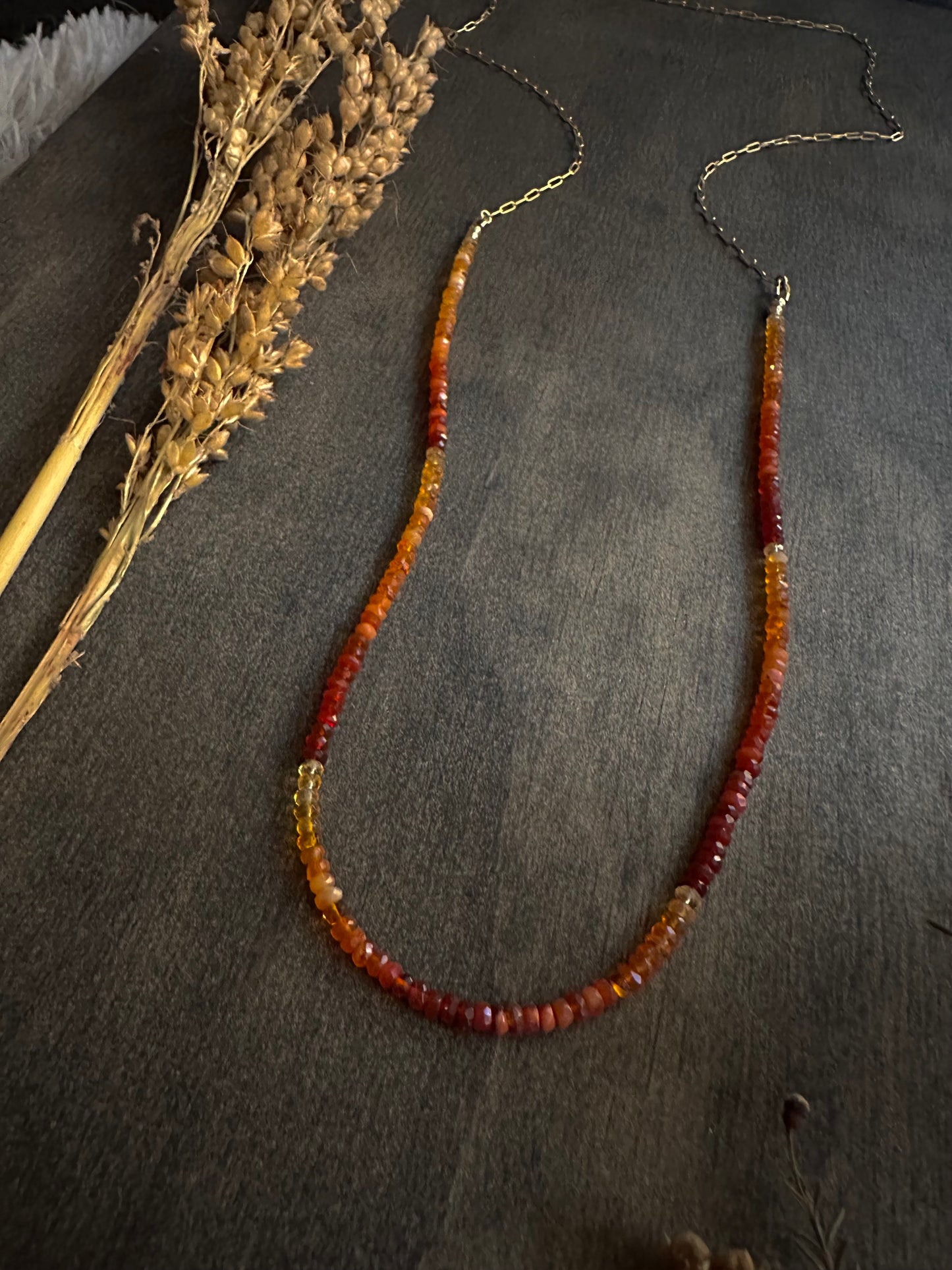 Fire Opal Layering Necklace