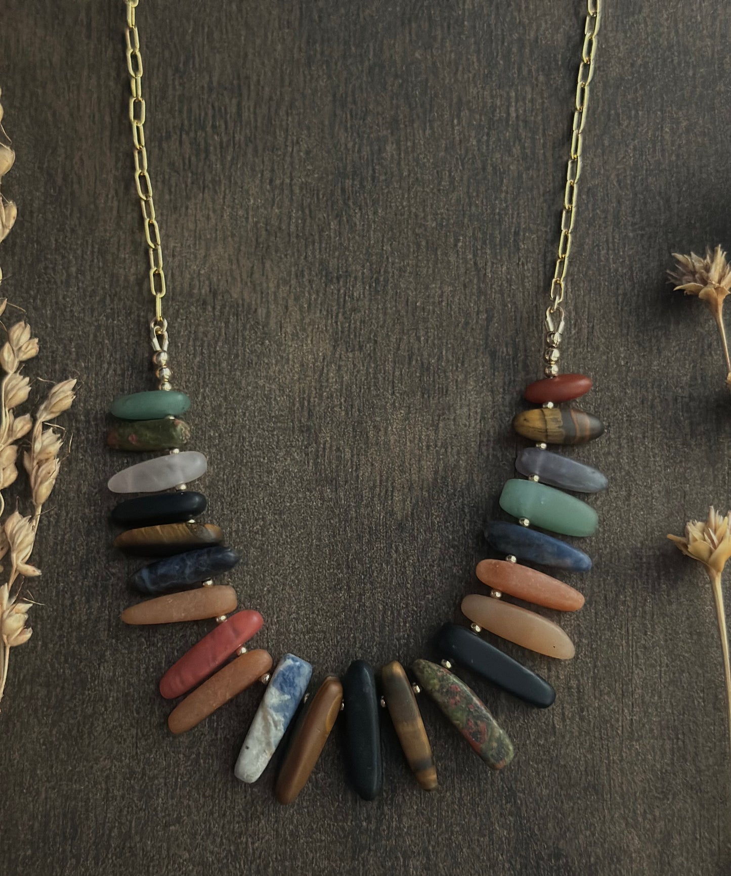 Mixed Pebble Necklace