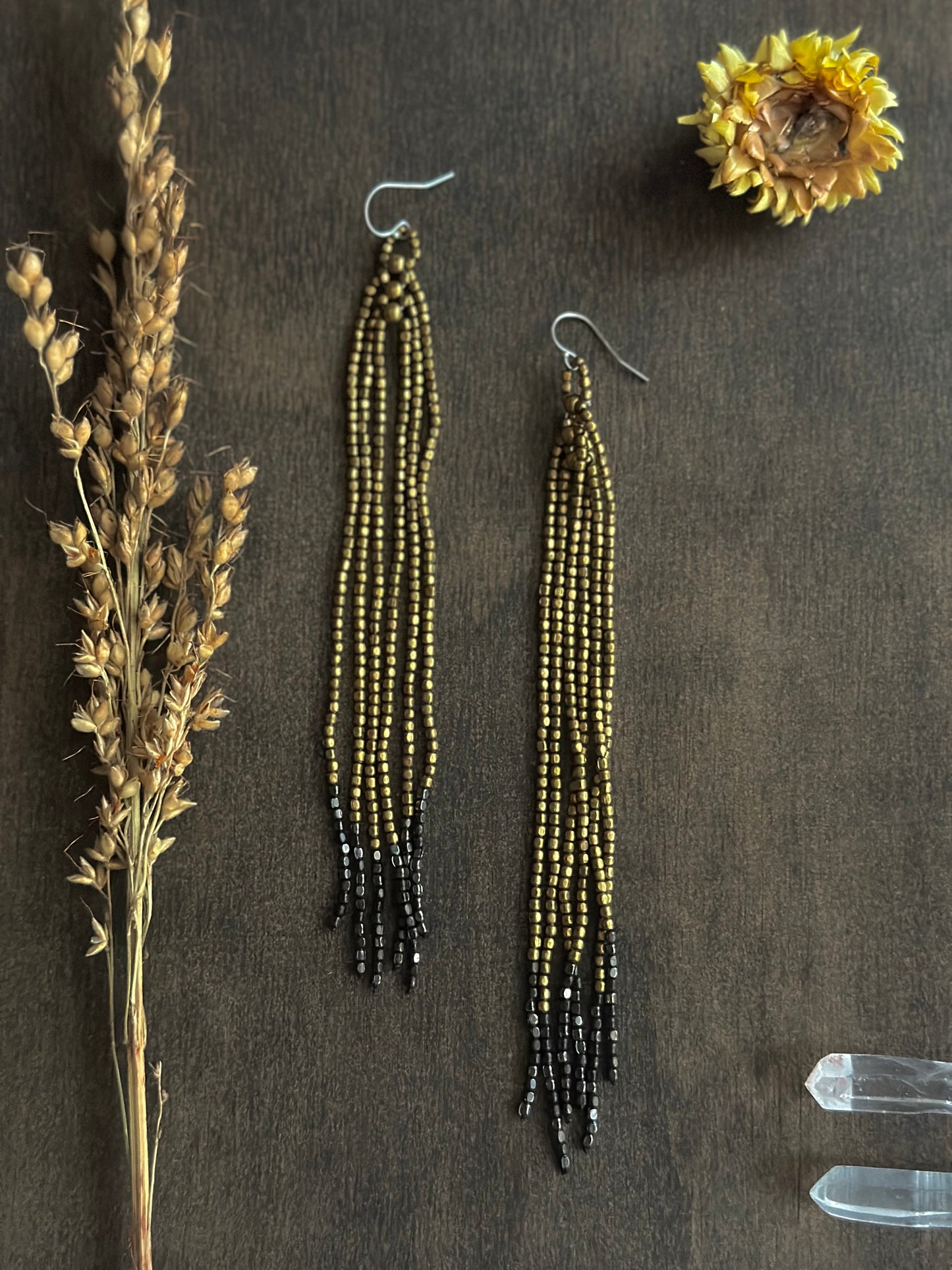 Beaded Tassel Earrings