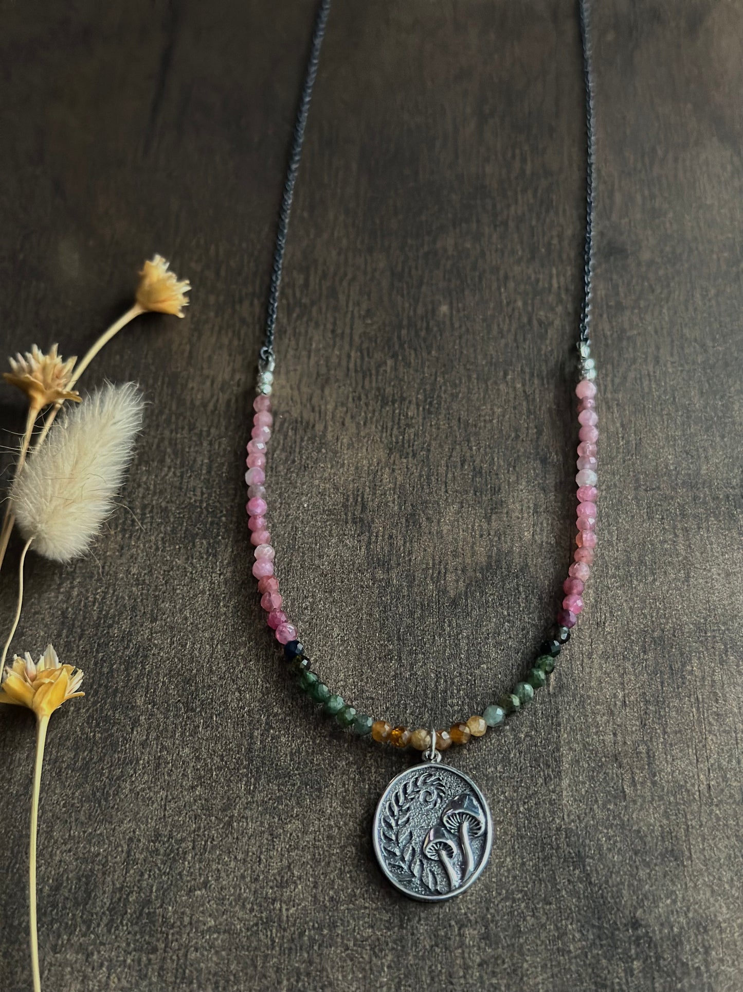 Tourmaline Forest Floor Necklace