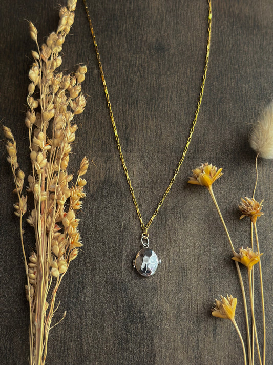 Locket ~ Mixed Metal Necklace