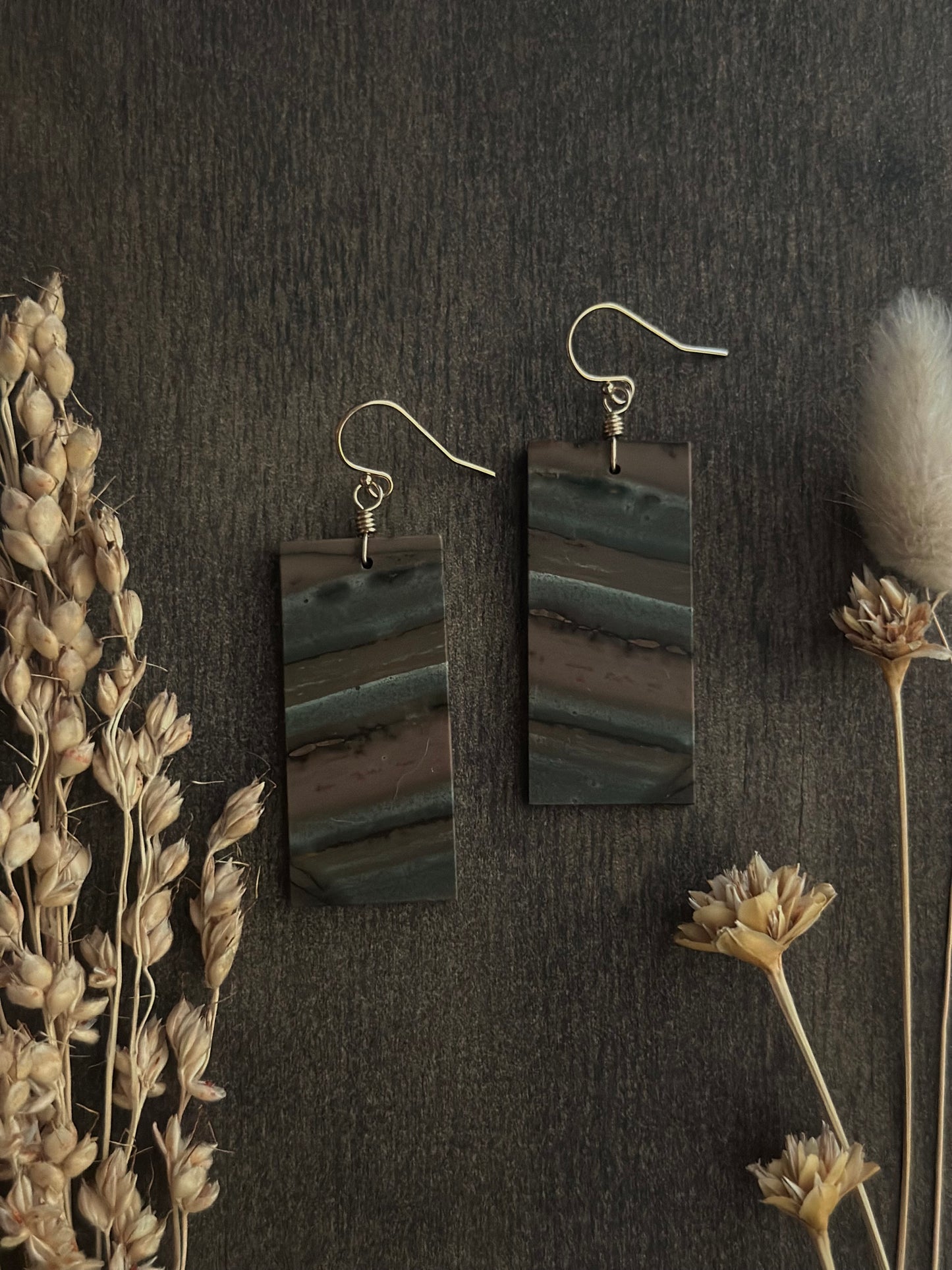 Red Creek Jasper Slab Earrings