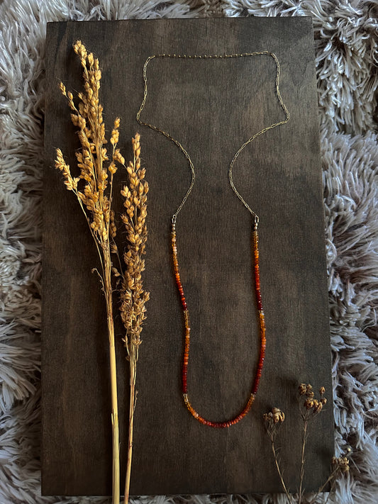 Fire Opal Layering Necklace